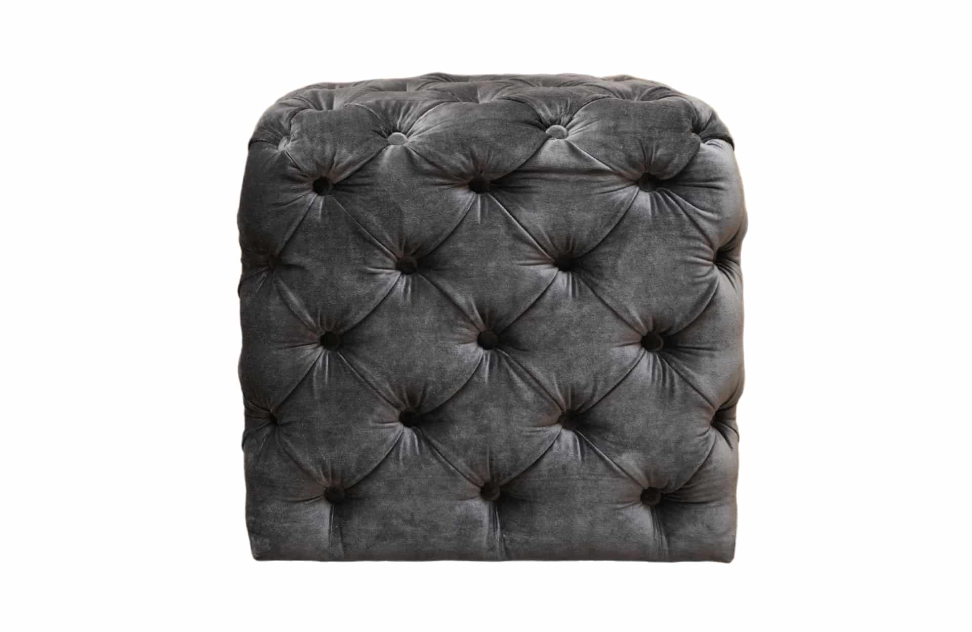 Home Decor Ottoman & Pouf Baxter Pouf 06 Charoal Front View