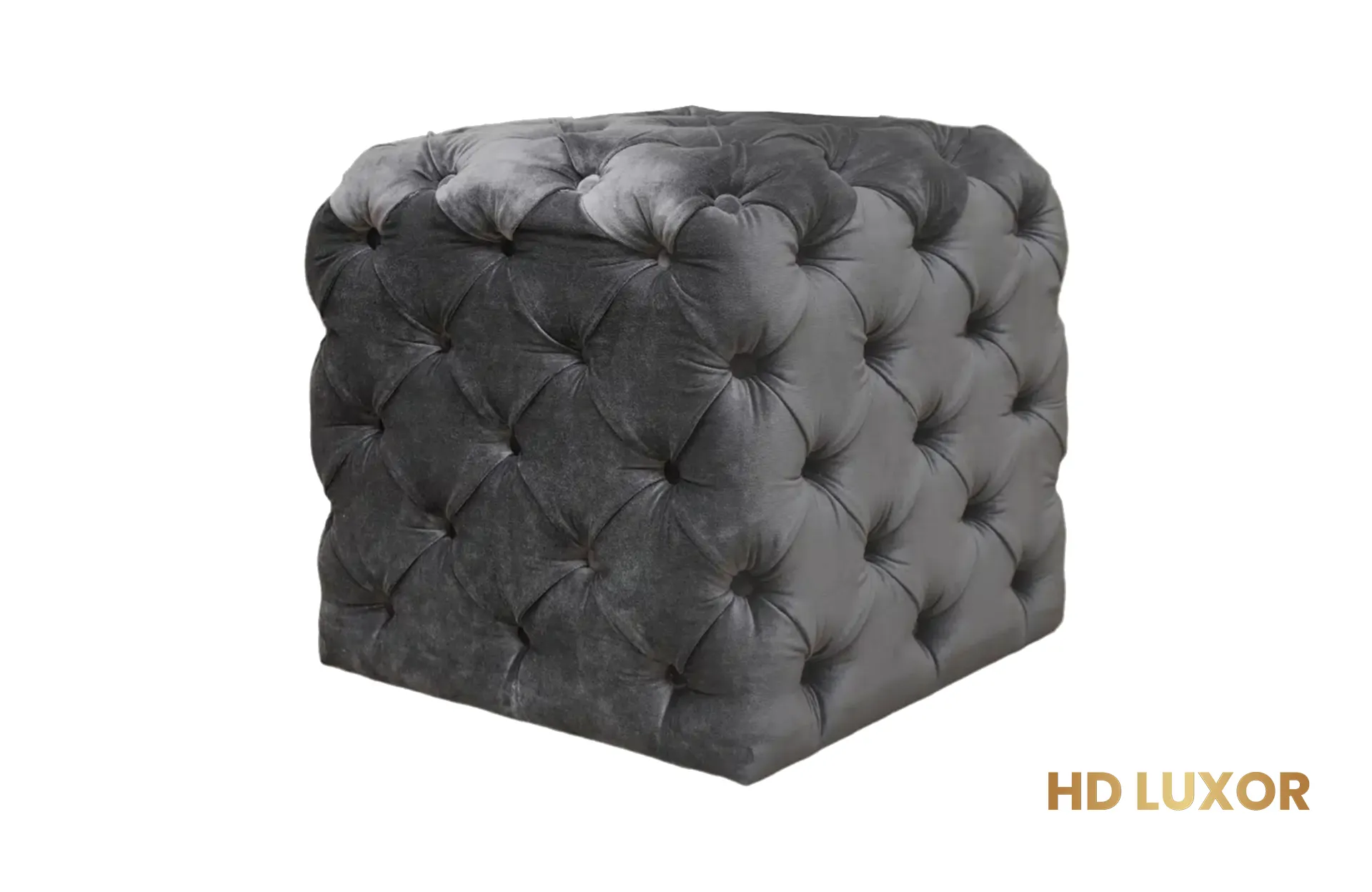 Home Decor Ottoman & Pouf Baxter Pouf 06 Charoal Side View