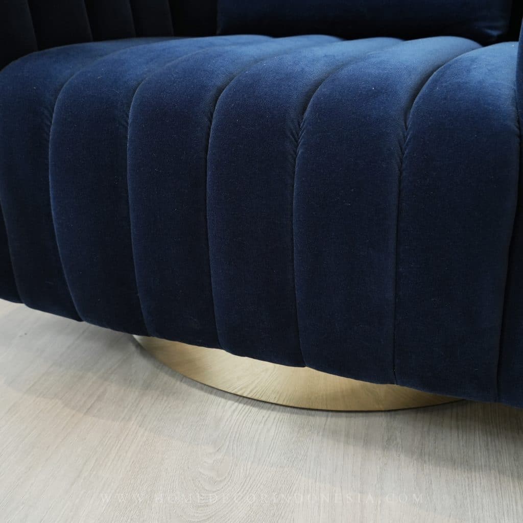 Home Decor Ortha Swivel Armchair Lv 18 Navy Gold Chair Legs