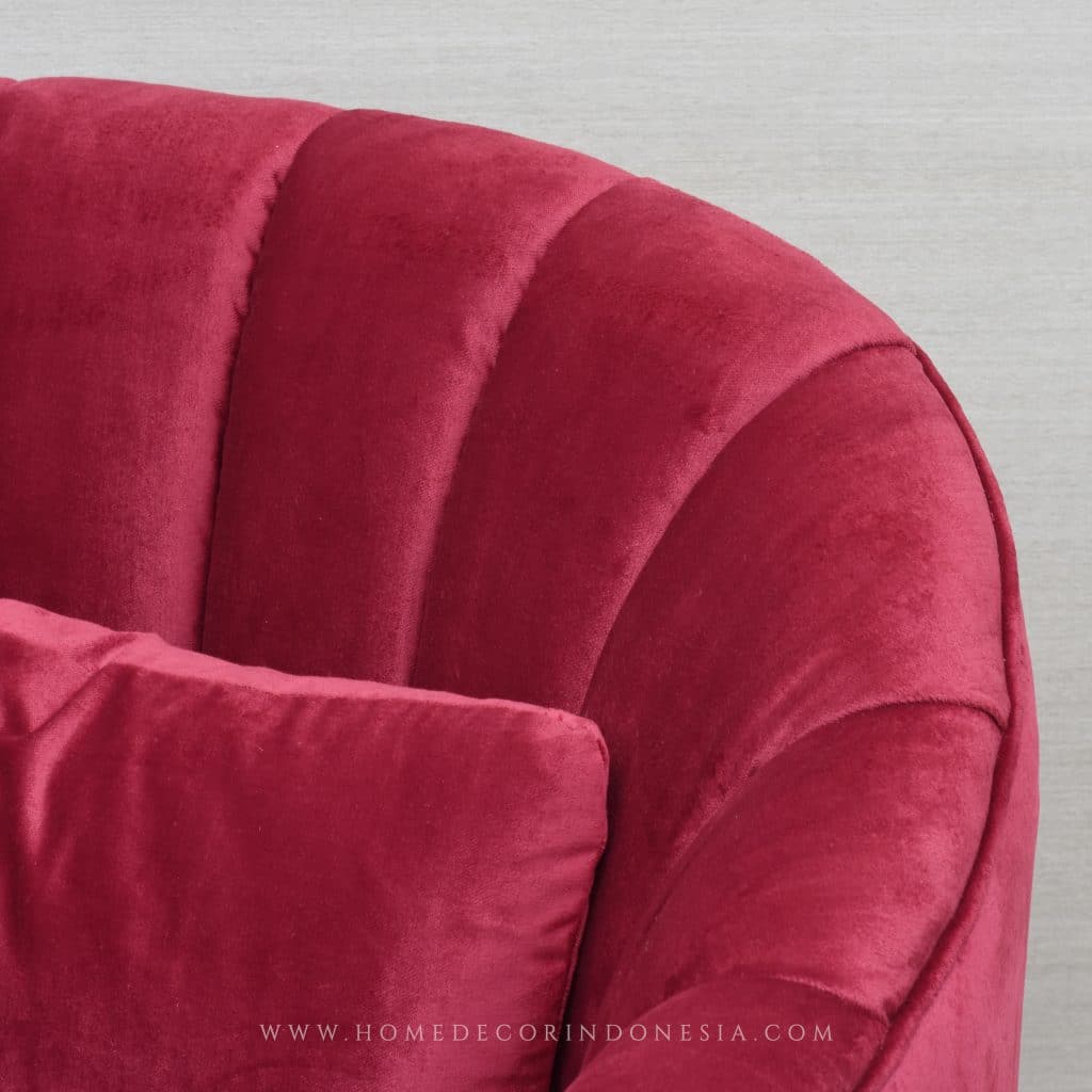 Home Decor Armchair Ortha Swivel Fabric Opus Velvet Bis 01 COL Ruby