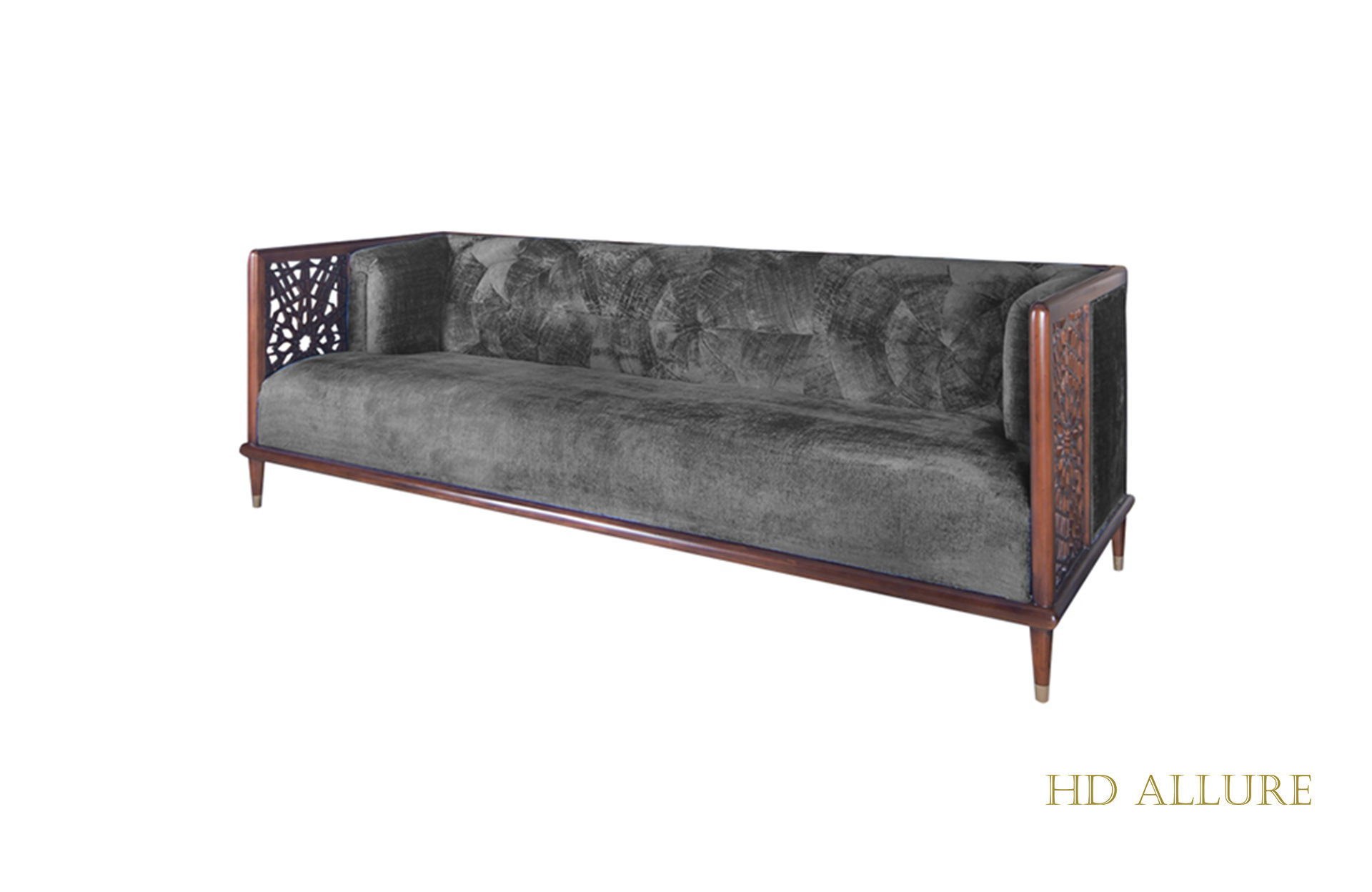 Home Decor Sofa Madhan 3S Greenport - Smoke Side View