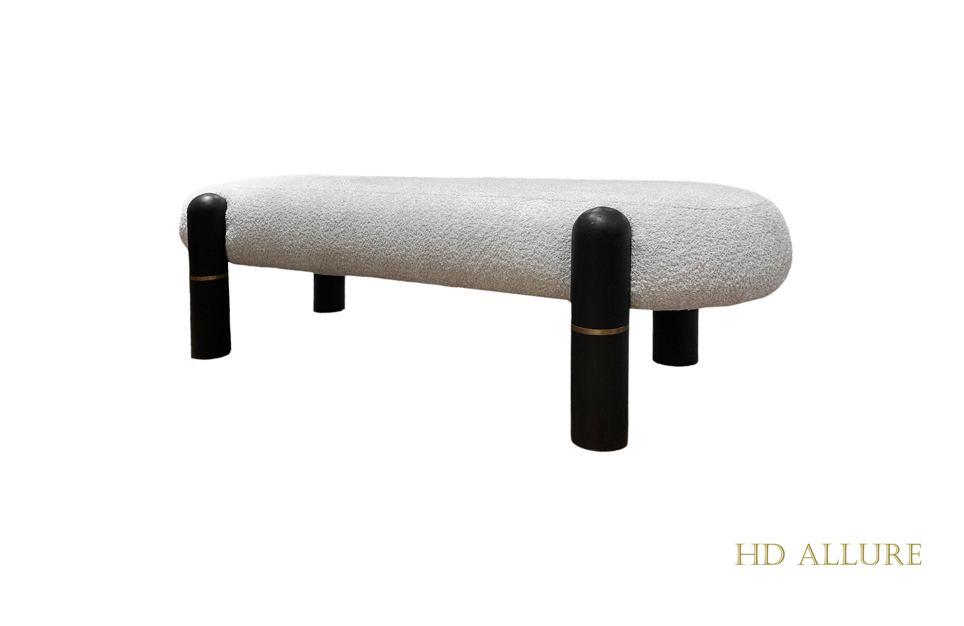 Home Decor Bench Elektra Oslo Grey Side View