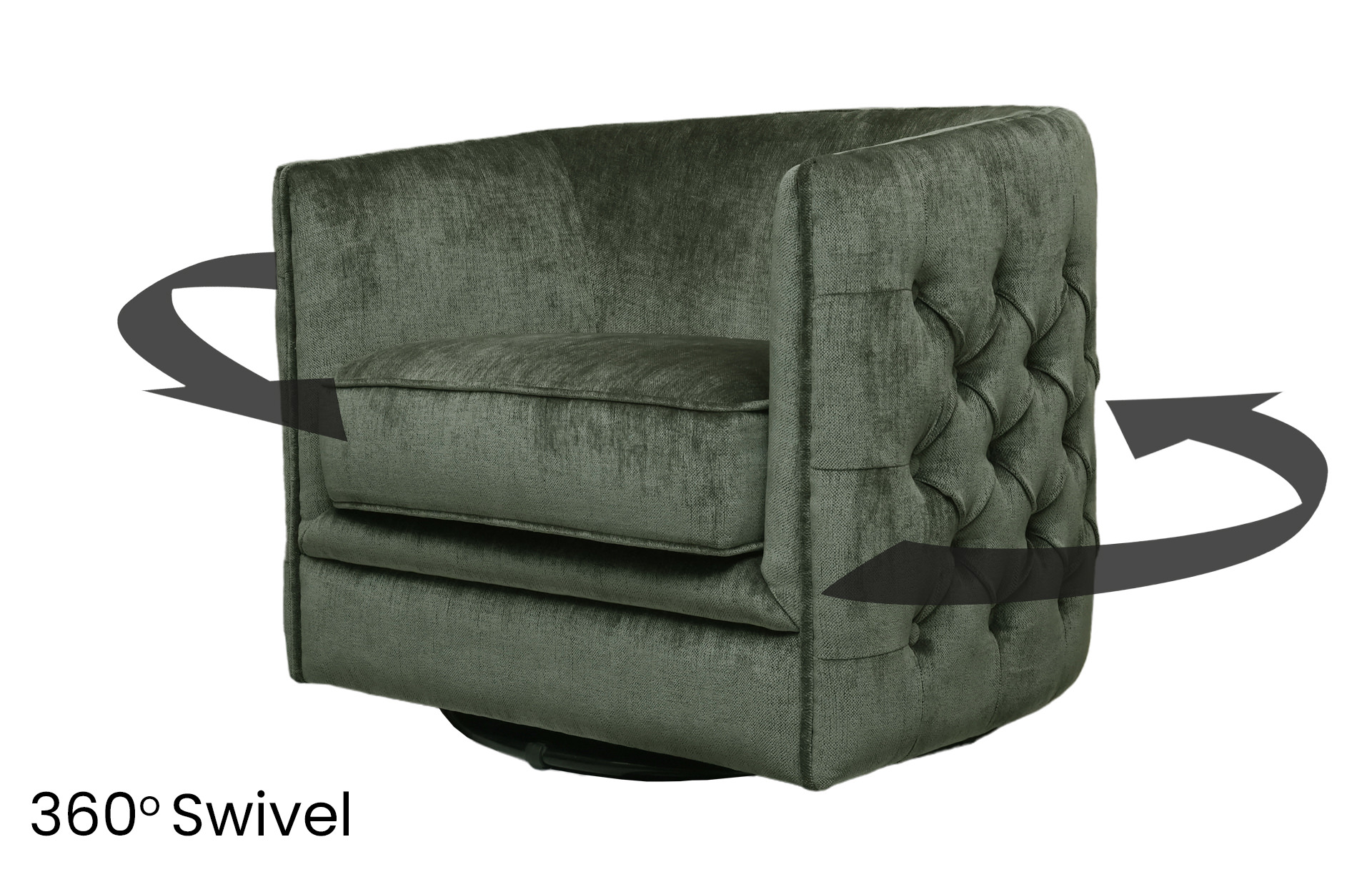 Home Decor Armchair Swivel SSP2130002 Truva Single Side / Front View