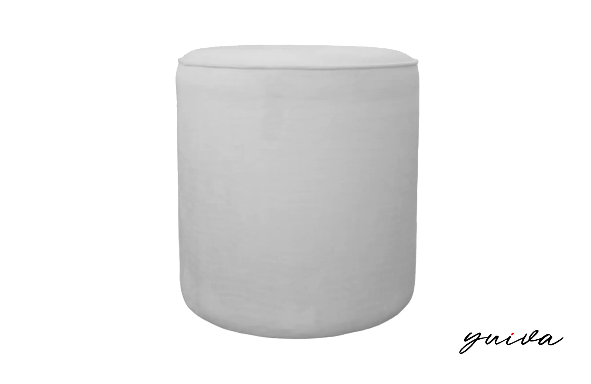 Home Decor Thunder Pouf Touch Snow Front View