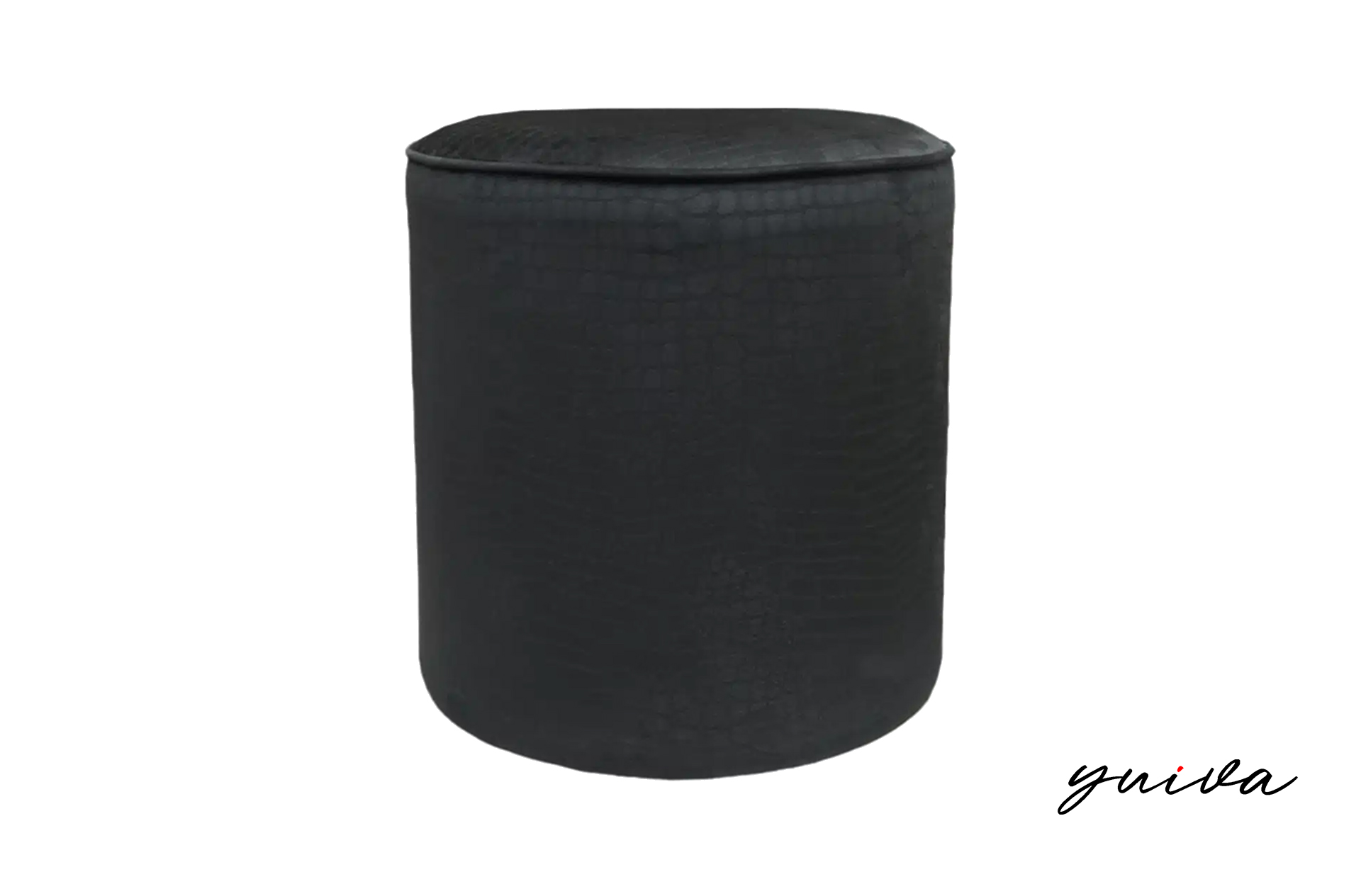 Home Decor Thunder Pouf Touch Onyx Ottoman & Pouf Front View