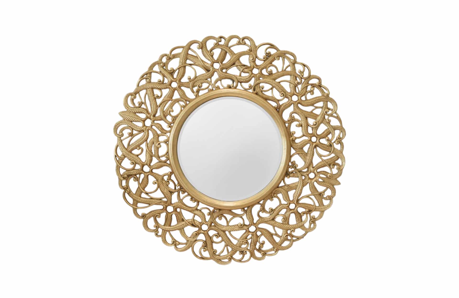 Home Decor Mirror Tulips Silver Front View