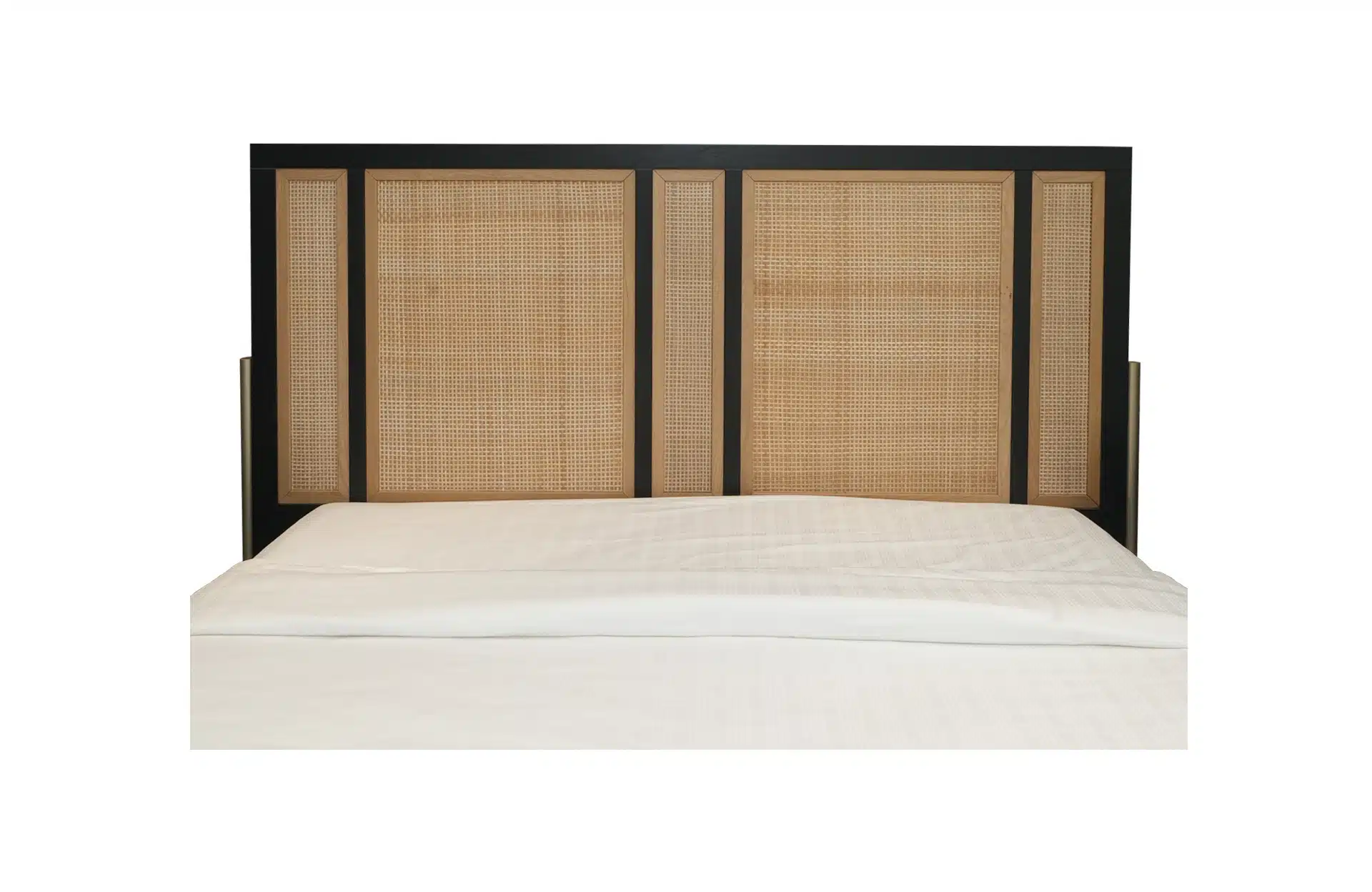 Home Decor Rattan King Bed Set Headboard Front View