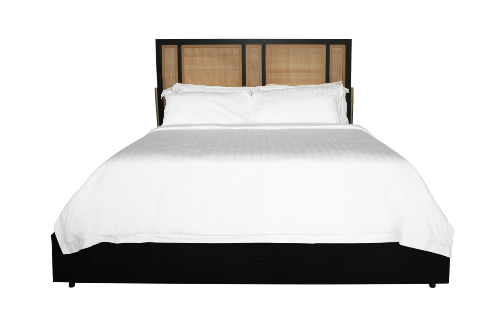 Home Decor Rattan King Bed Set Front View