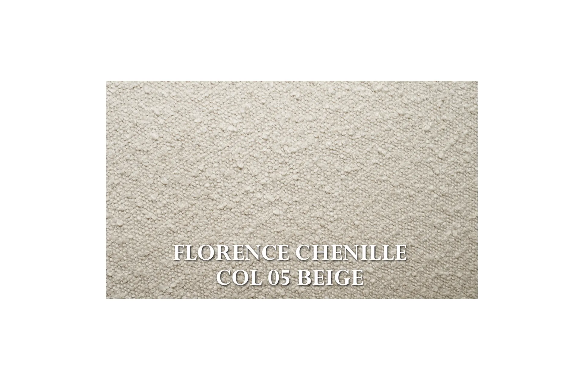 Home Decor Sofa Barel FC 05 Beige Fabric View FLORENCE CHENILLE COL 05 BEIGE