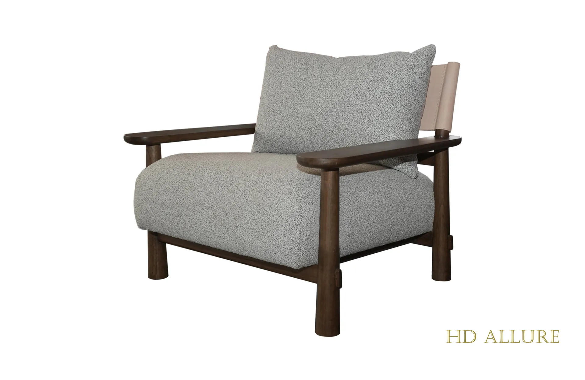 Home Decor Armchair CHA MS 24-01-Back Leather Side View