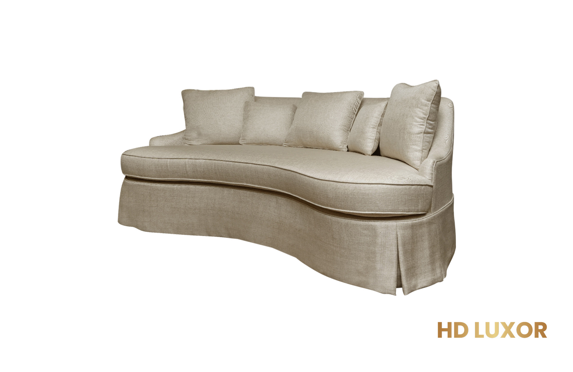 Home Decor Chestnut Sofa HRLD 09 Buff Side View