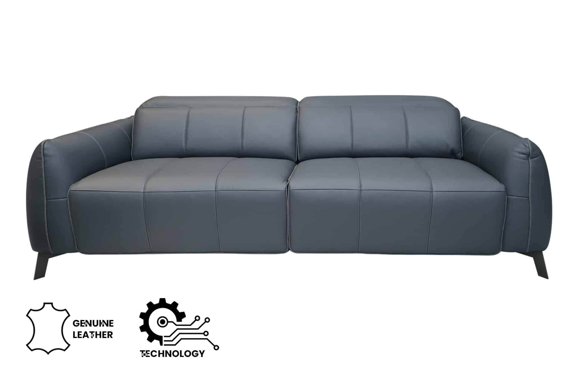 Liscio Power Recliner Sofa COL Smoke Blue