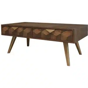 Home Decor BK-031-003 Coffee Table 2 Drawer Side View
