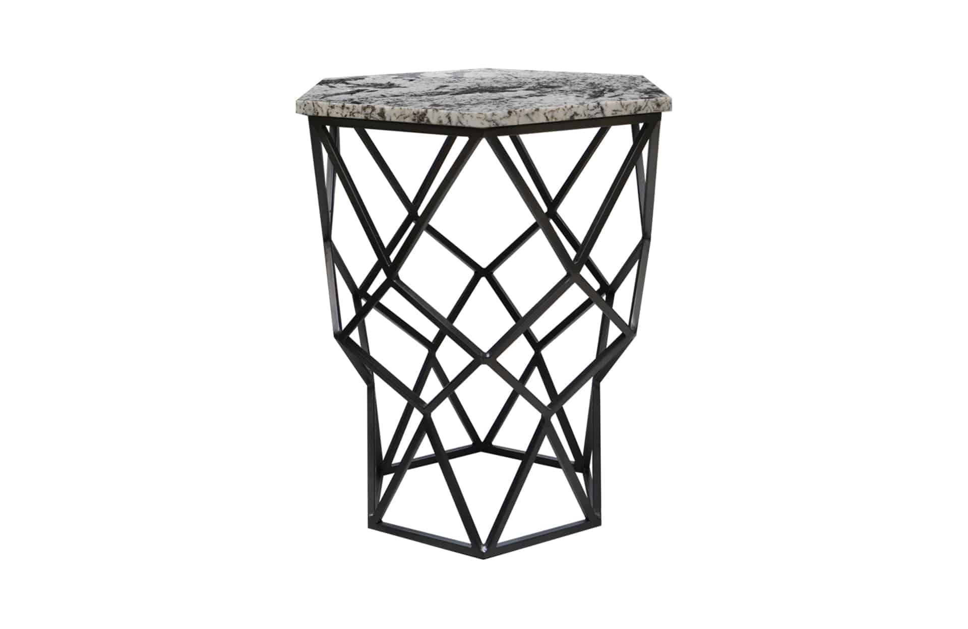 Table with Marble Top Base IR-5714 Black