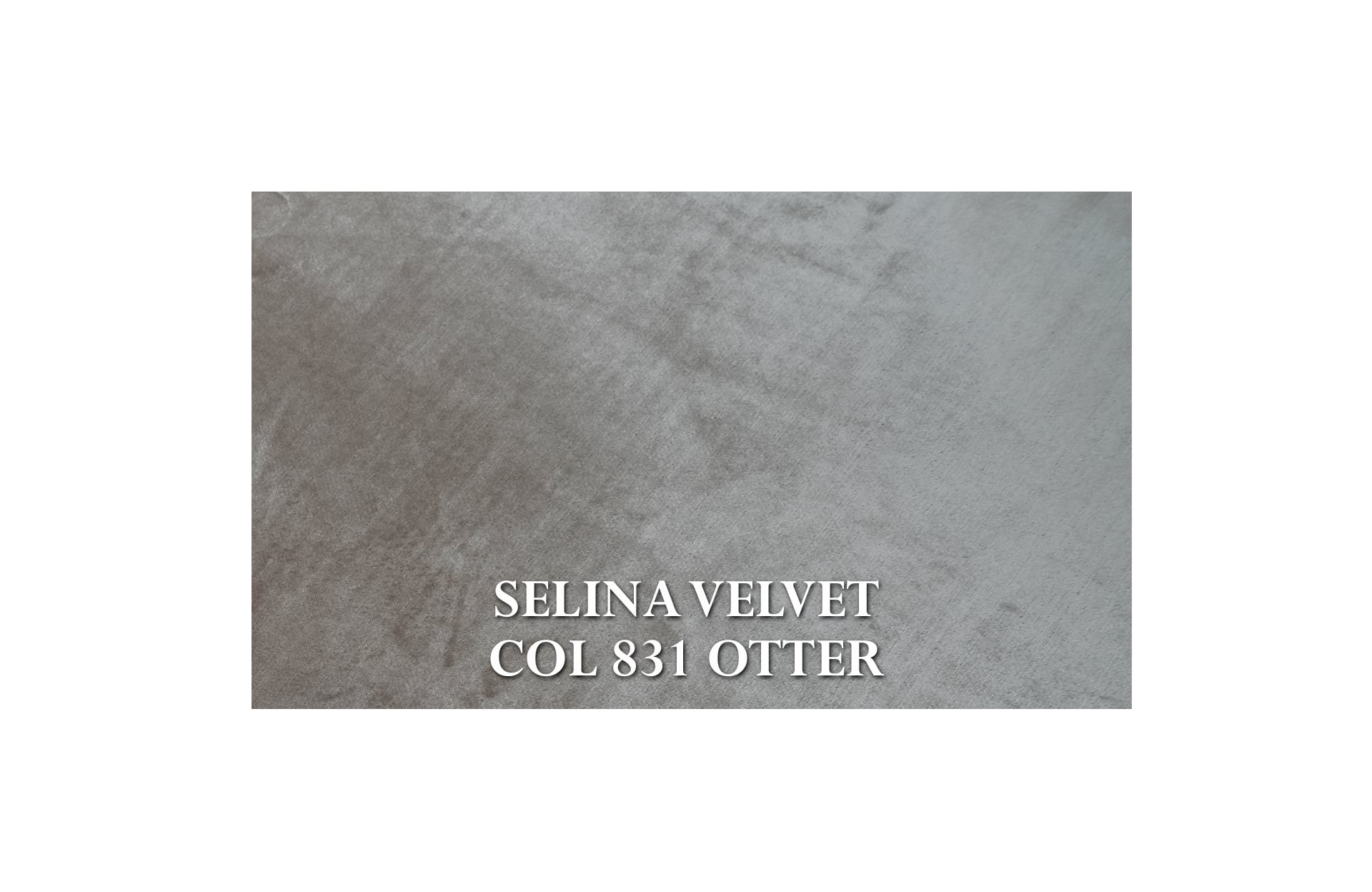 Home Decor Ursula Sofa SV 831 Otter FT13-JPO (with Stainless Gold) Fabric View SELINA VELVET COL 831 OTTER
