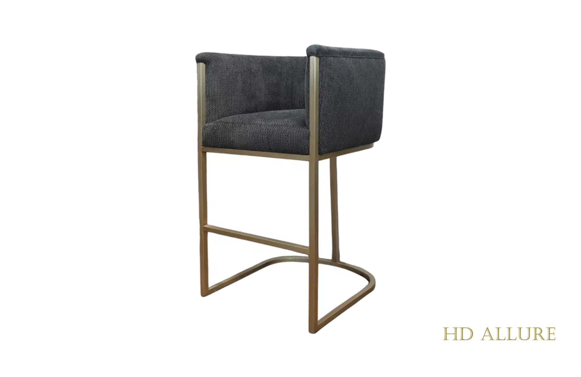 Home Decor Indonesia Bar Chair Shada Anthracite Side View