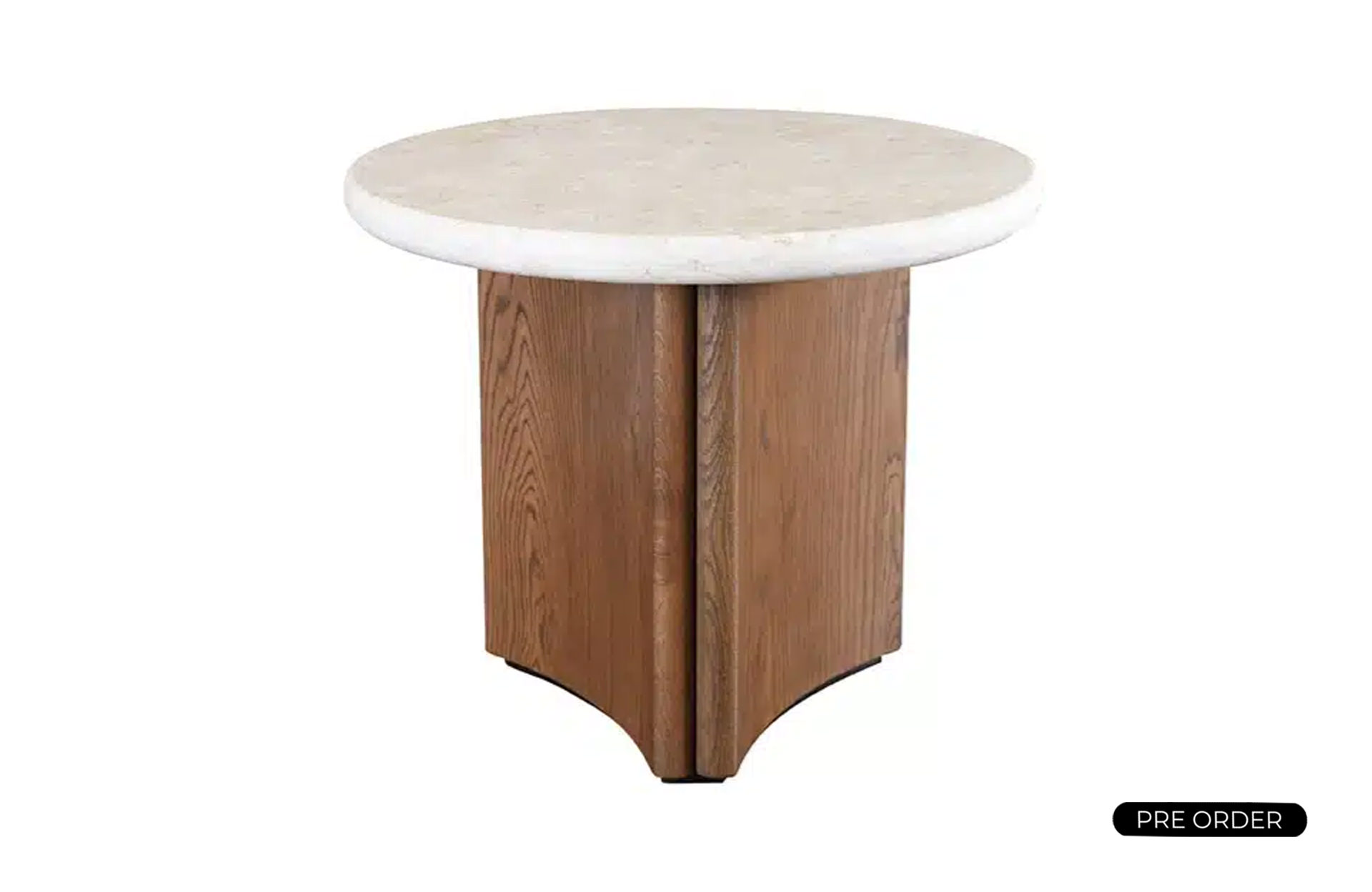 Casena End Table Cream Marble
