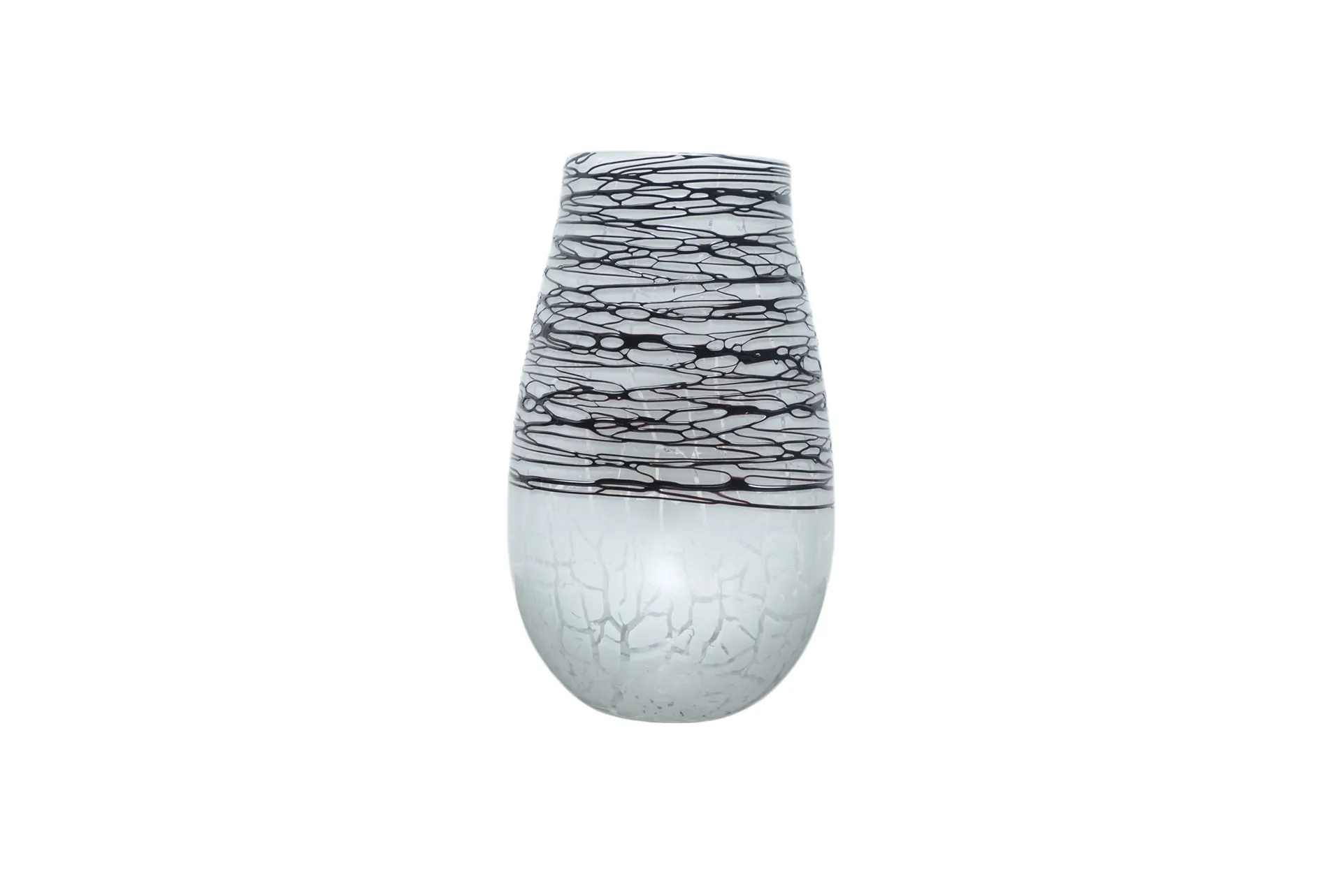Home Decor Vase & Ceramic Jars Black Coil Vase A FB-E24055A Front View