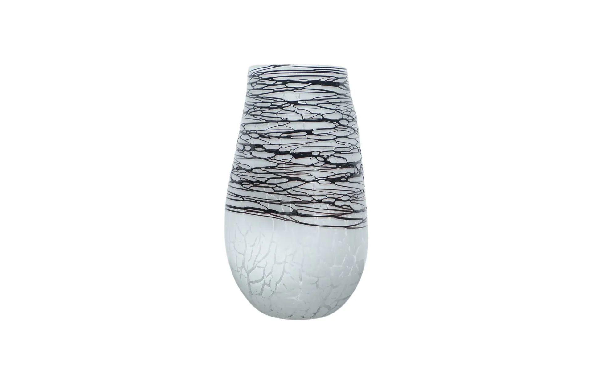 Home Decor Vase & Ceramic Jars Black Coil Vase A FB-E24055A Side View