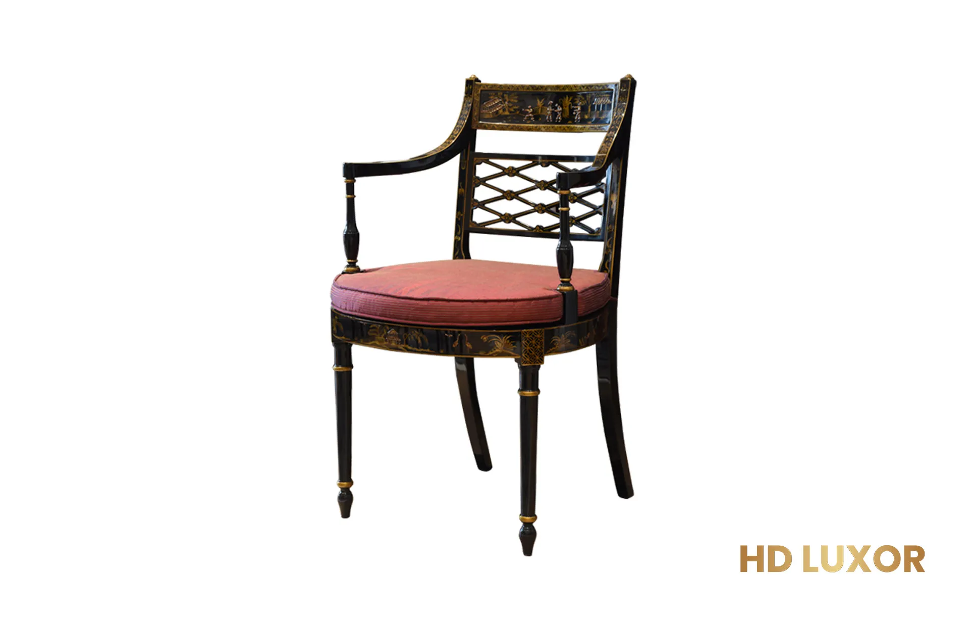 Home Decor Chinoiserie Arm Chair 33460 Side View