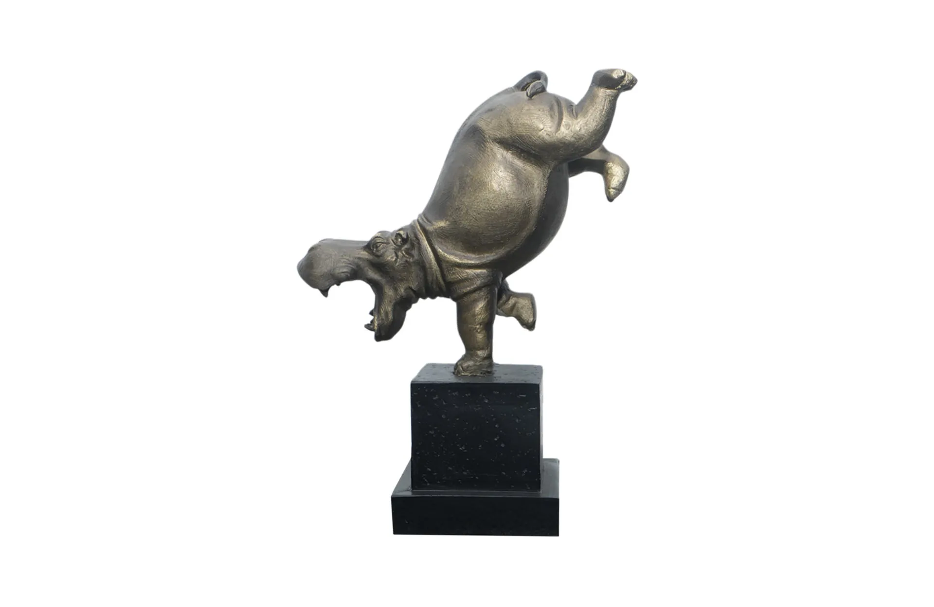Home Decor Sculptures Handstand Hippo FC-SZ24079 Side View