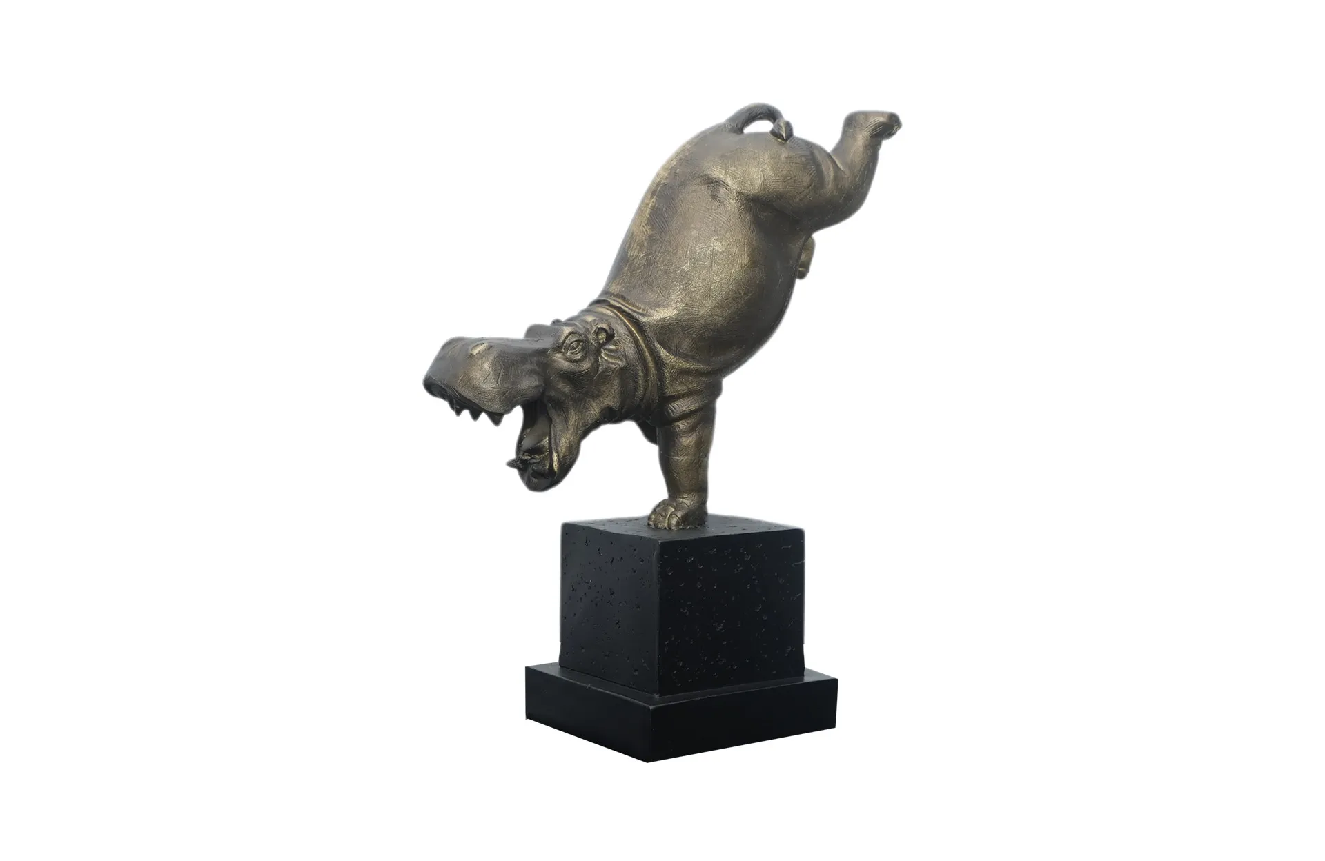 Home Decor Sculptures Handstand Hippo FC-SZ24079 Side / Front View