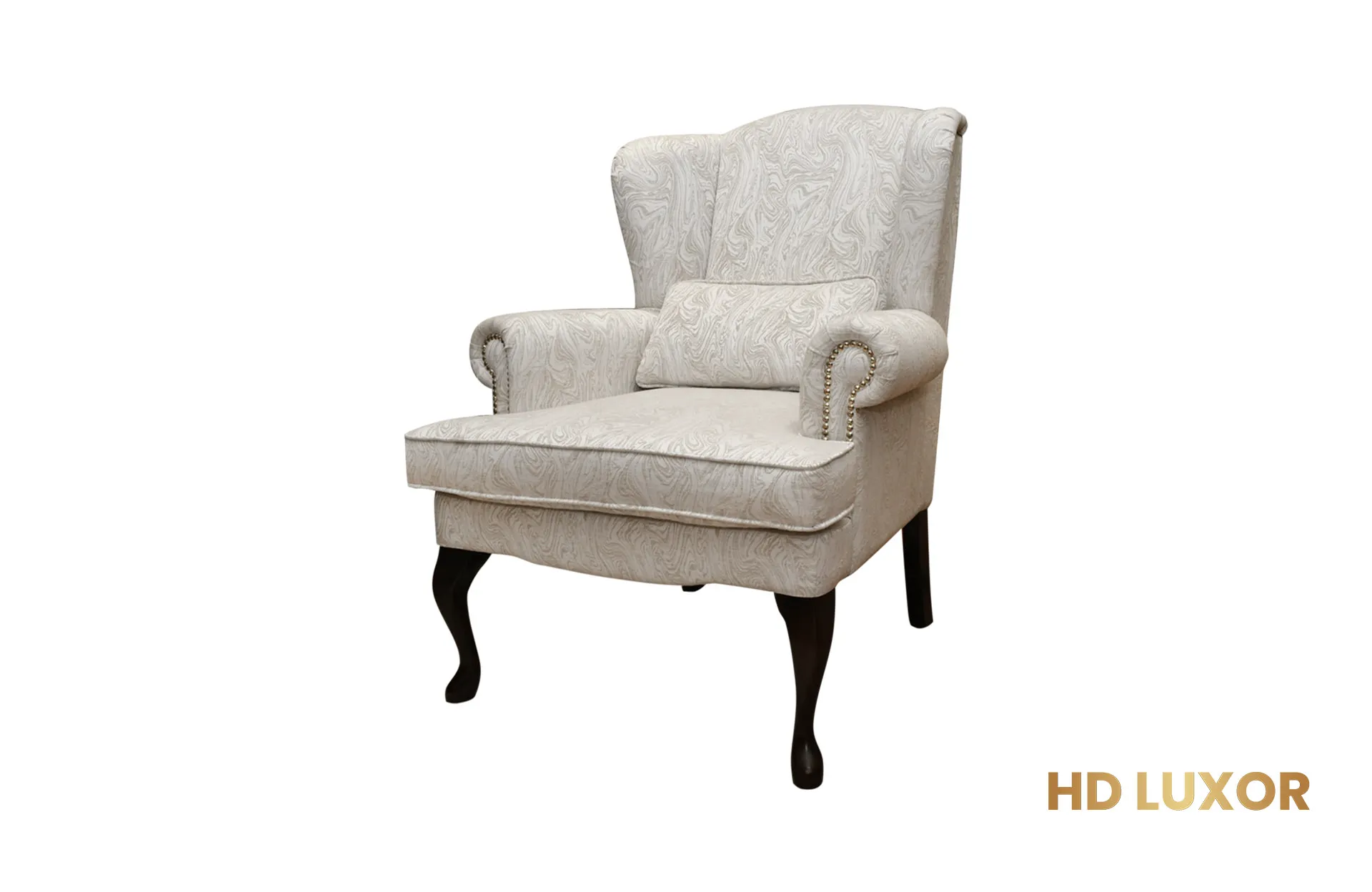 Home Decor Armchair Athena Wing Chair EWV3B Champagne Side View