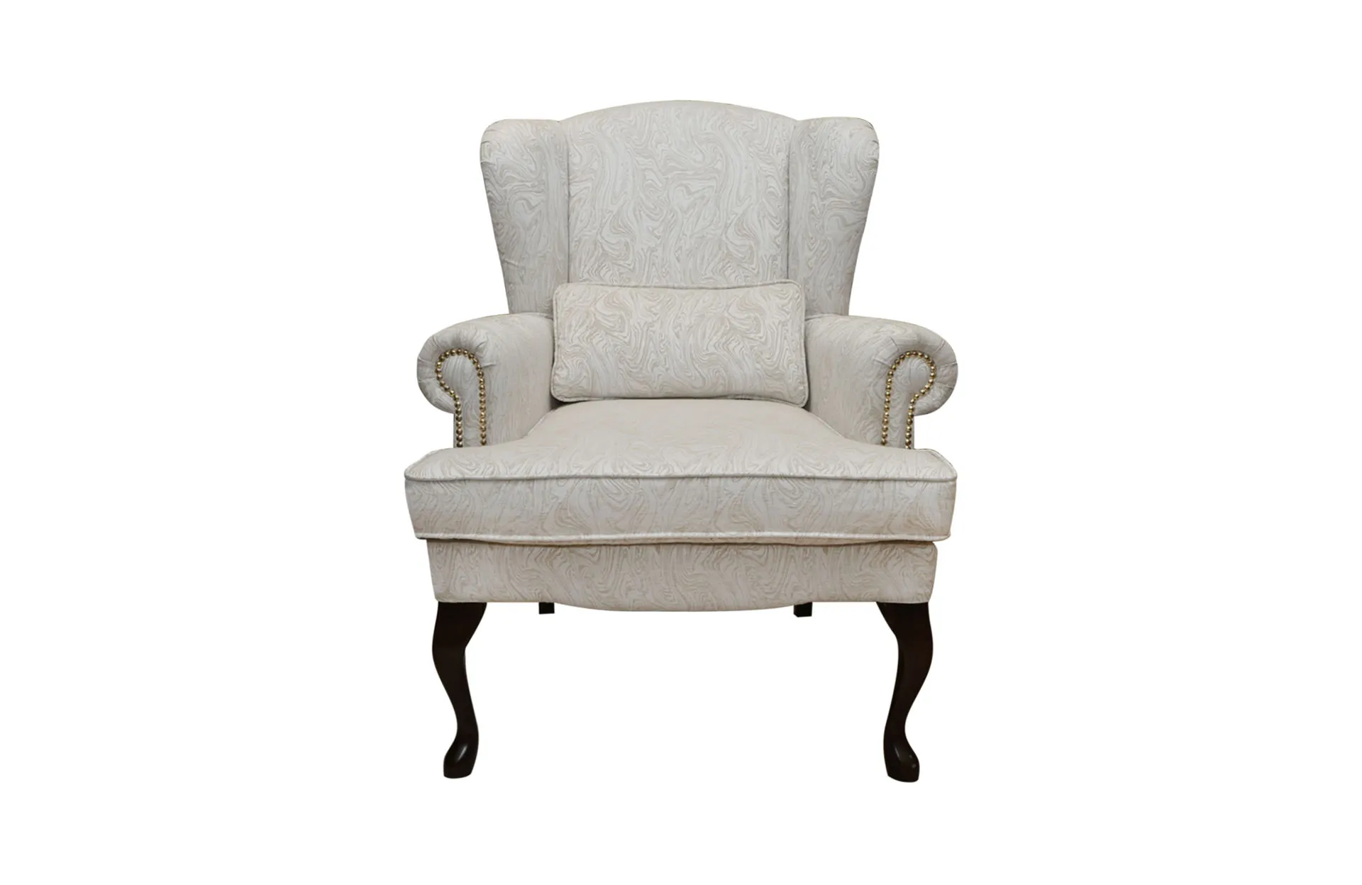 Home Decor Armchair Athena Wing Chair EWV3B Champagne Front View