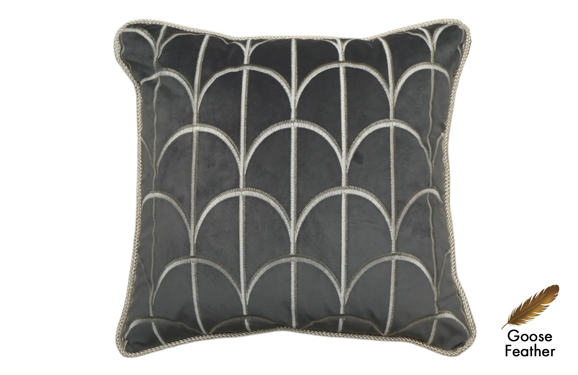Home Decor Goose Feather Square Cushion CHN LXR 2003033622 IND Cushion Front View