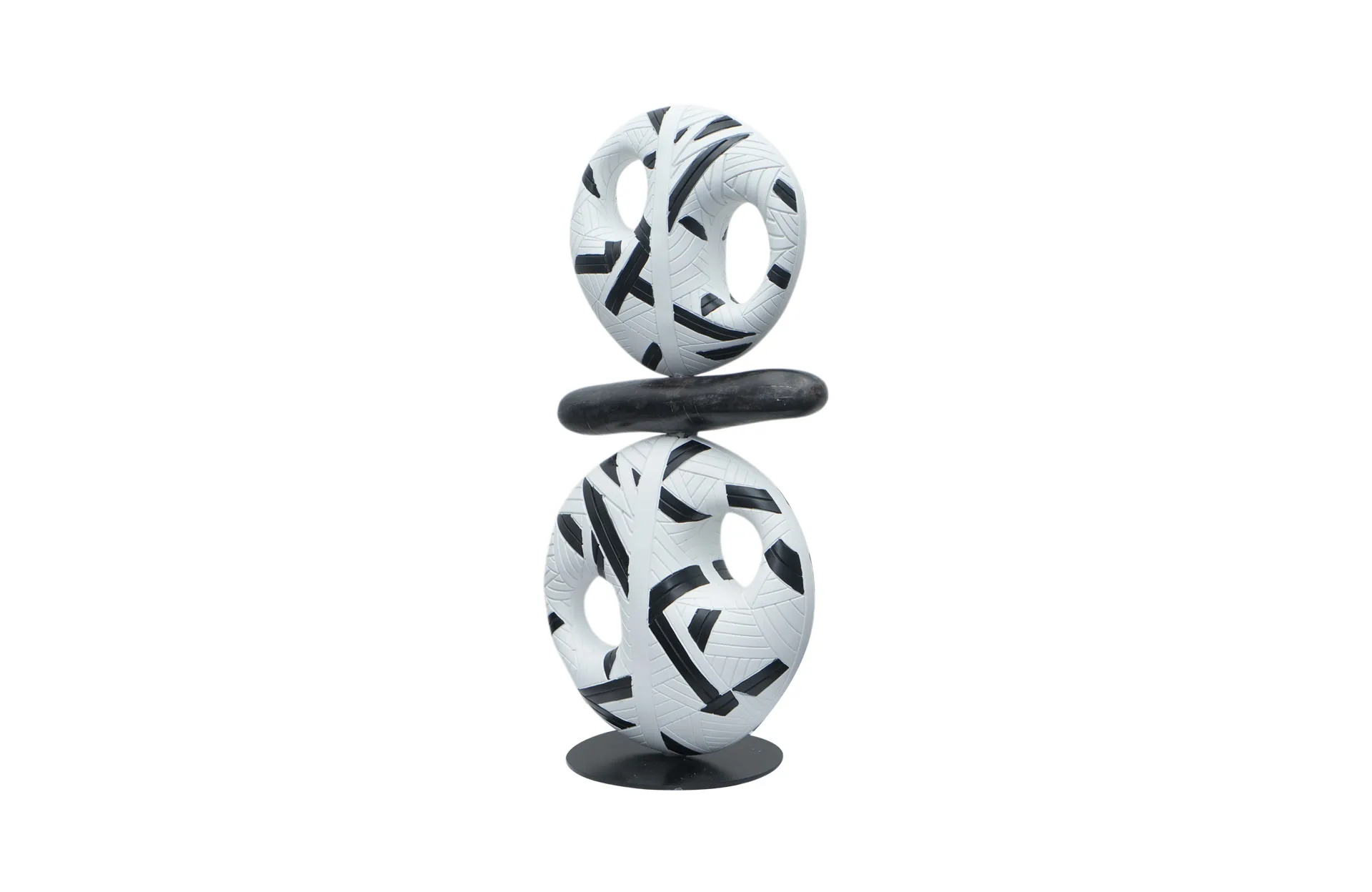 Home Decor Sculptures Doodle Texture Ornament FC-SZ24089 Side View
