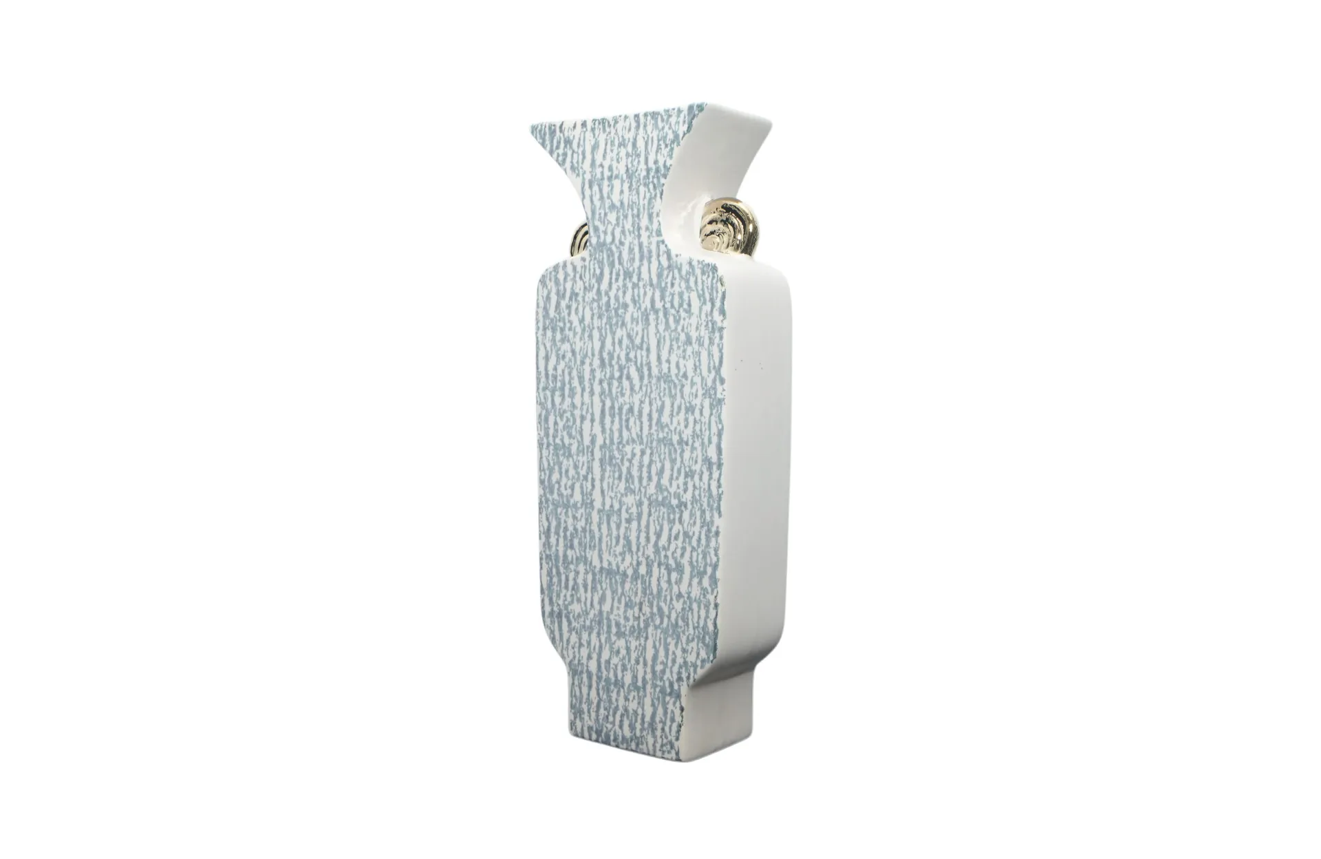 Home Decor Vase & Ceramic Jars Patterned Gold Ear Vase A FD-D24133A Side View
