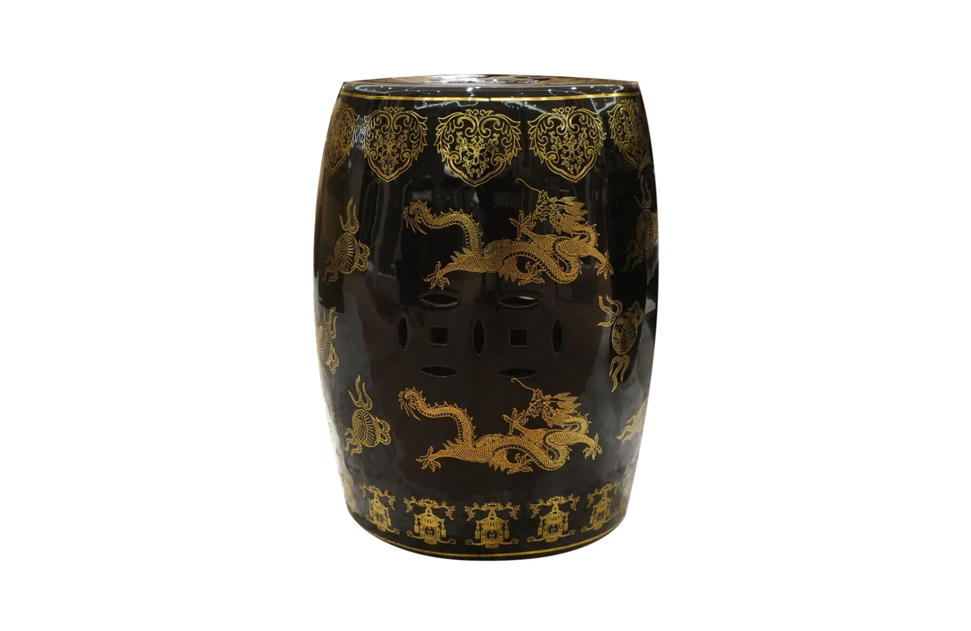 Home Decor Decorative Stool Ceramic Stool V Design 68 Front View