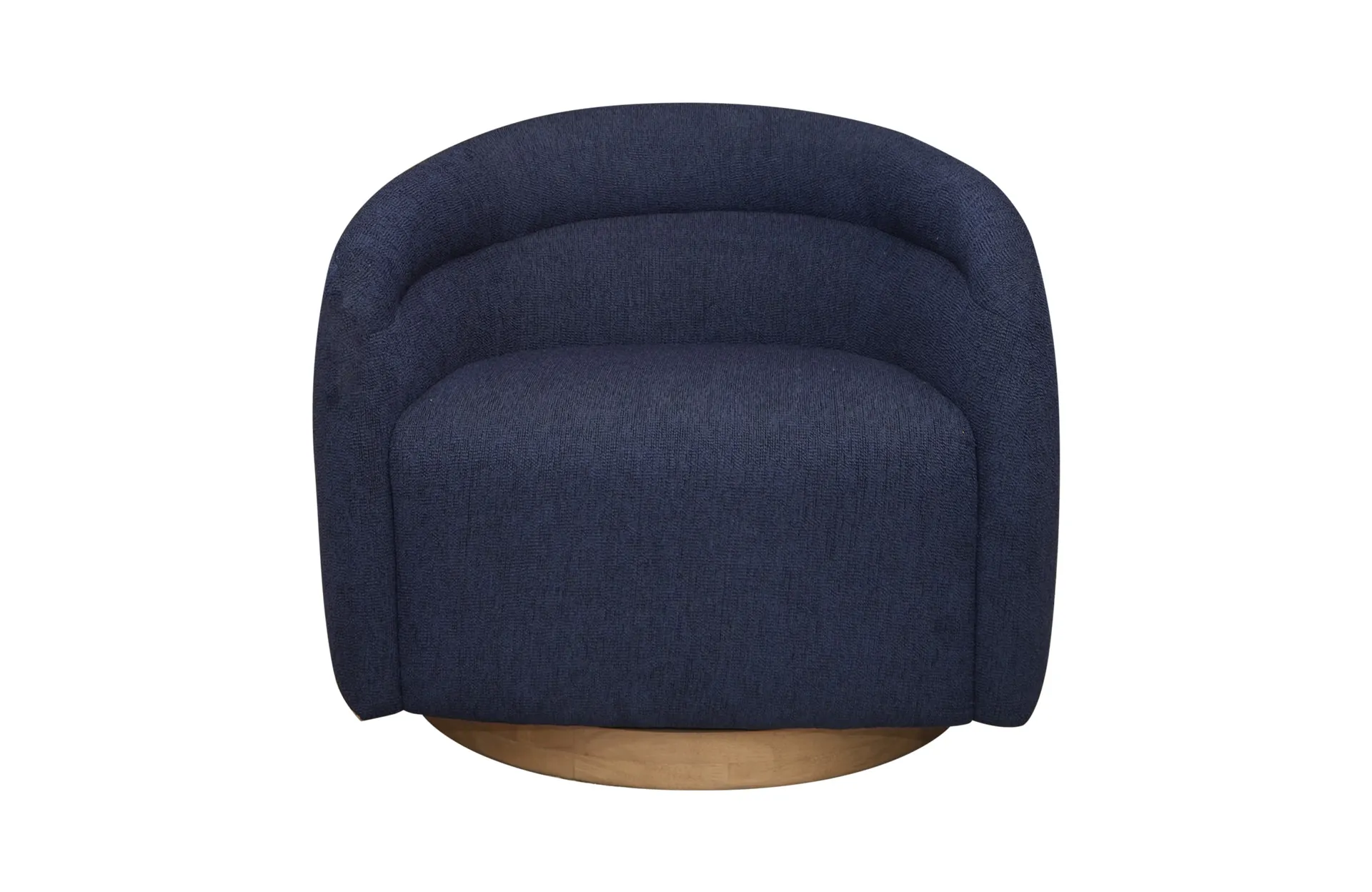 Home Decor Newport Swivel Armchair Denim Front View