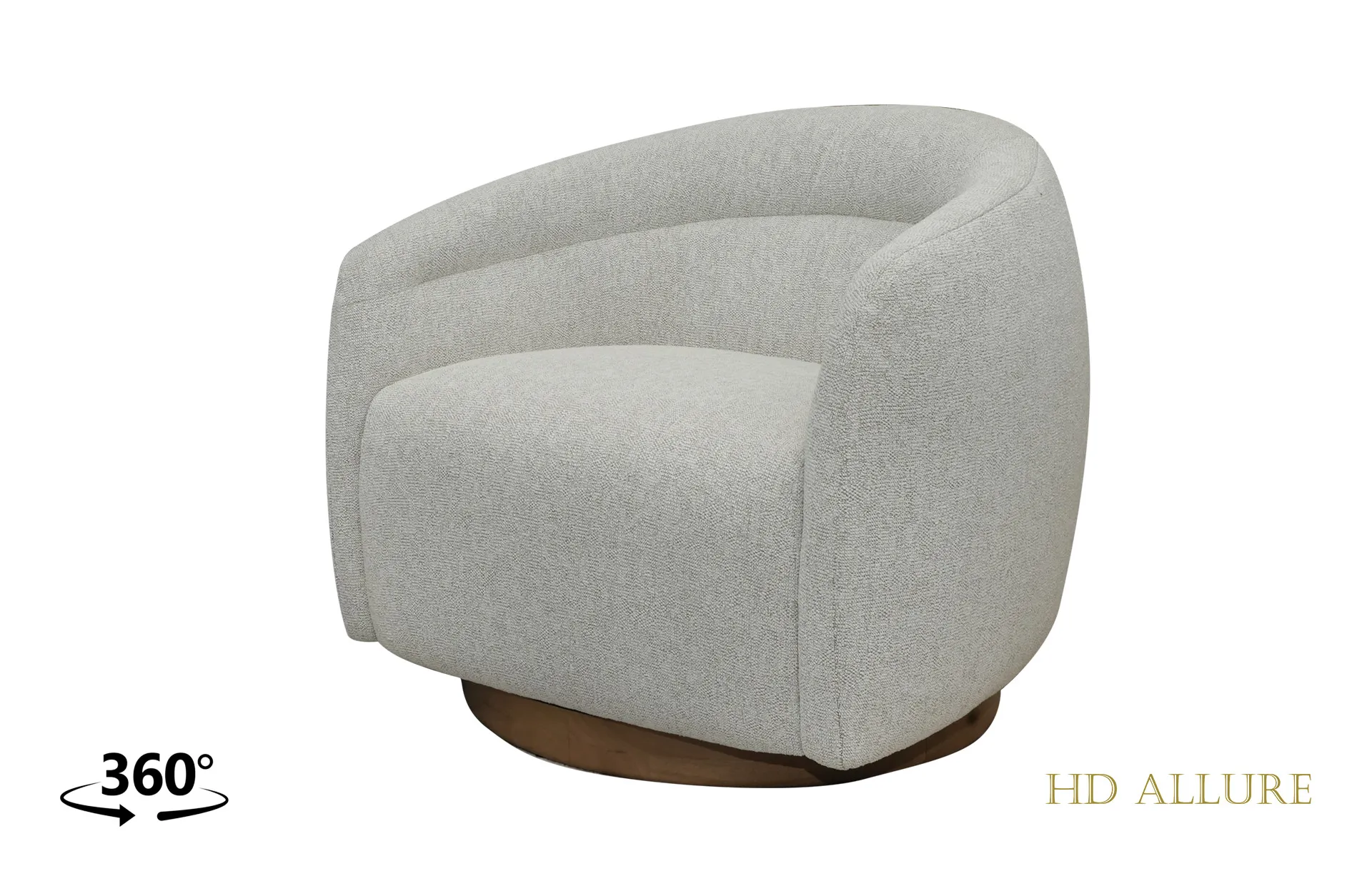 Home Decor Newport Swivel Armchair Sand Side View