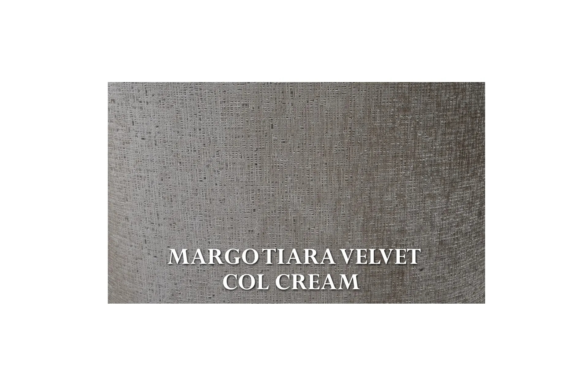 Home Decor Alma Armchair MTV Cream Fabric View MARGO TIARA VELVET COL CREAM