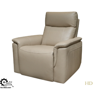 Home Decor Bond Power Recliner Leather Armchair Light Taupe Side View 1
