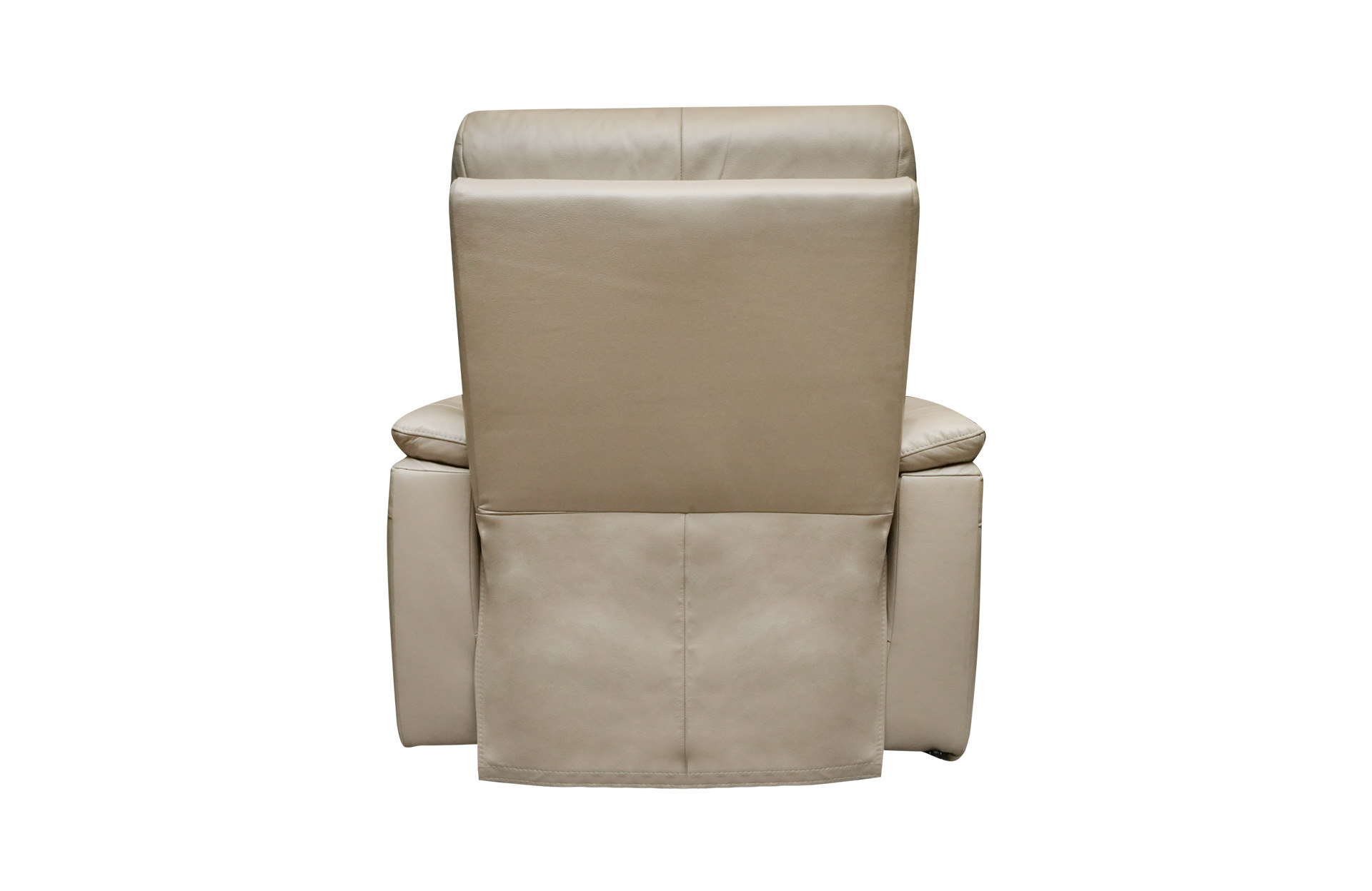 Home Decor Bond Power Recliner Leather Armchair Light Taupe Back View