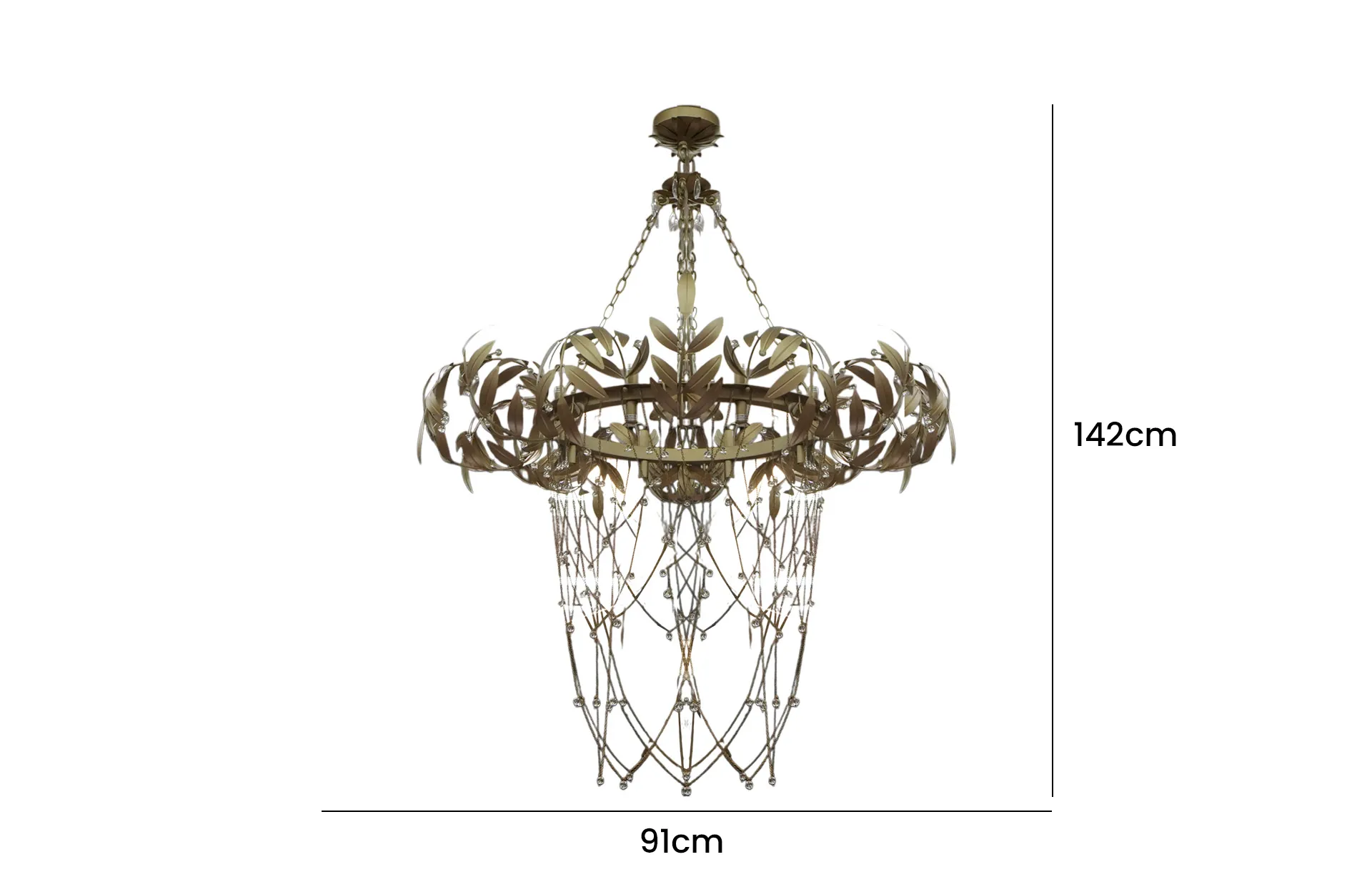 Home Decor Chandelier D5342-16GD Ceiling Lights Size