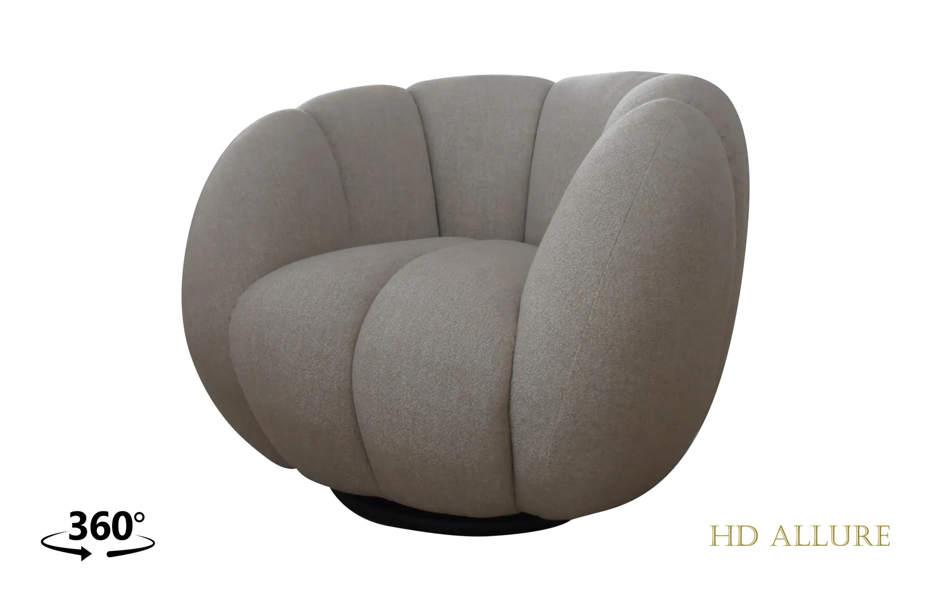 Home Decor Utrera Armchair Swivel Tan Side View