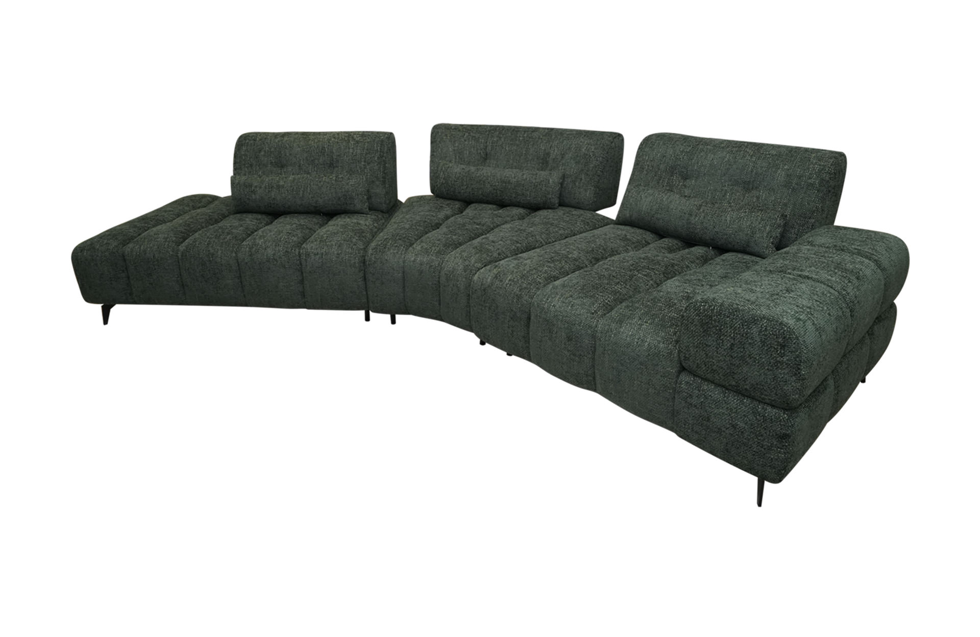 Home Decor Brig Power Modular Sofa PL 09 Jungle Green Side View 2