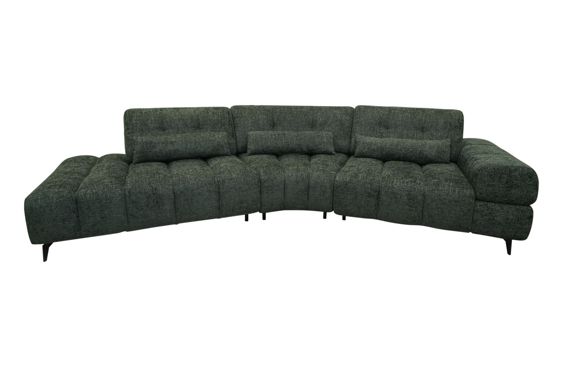 Home Decor Brig Power Modular Sofa PL 09 Jungle Green Front View