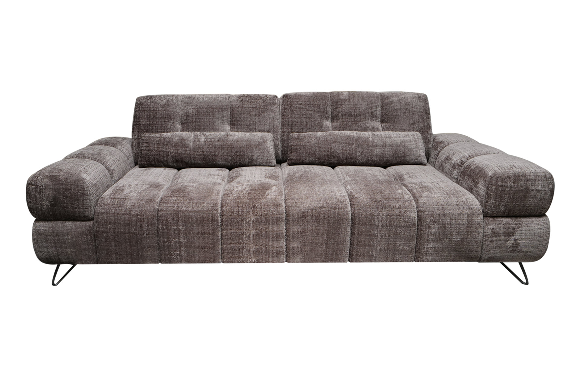 Home Decor Brig Power Sofa 2.5S Ash Taupe Front View