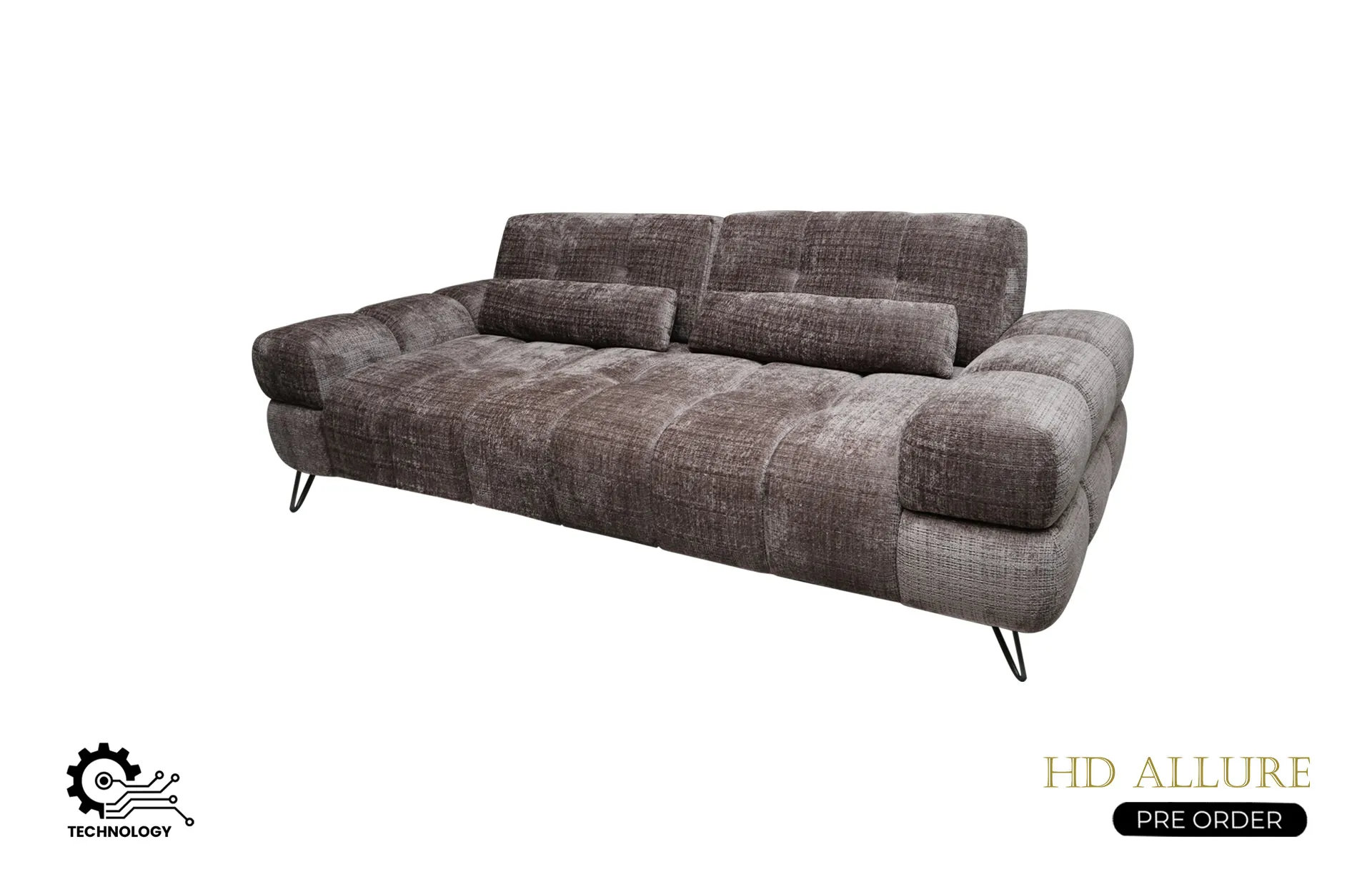 Brig Power Sofa 2.5S Ash Taupe (PO)