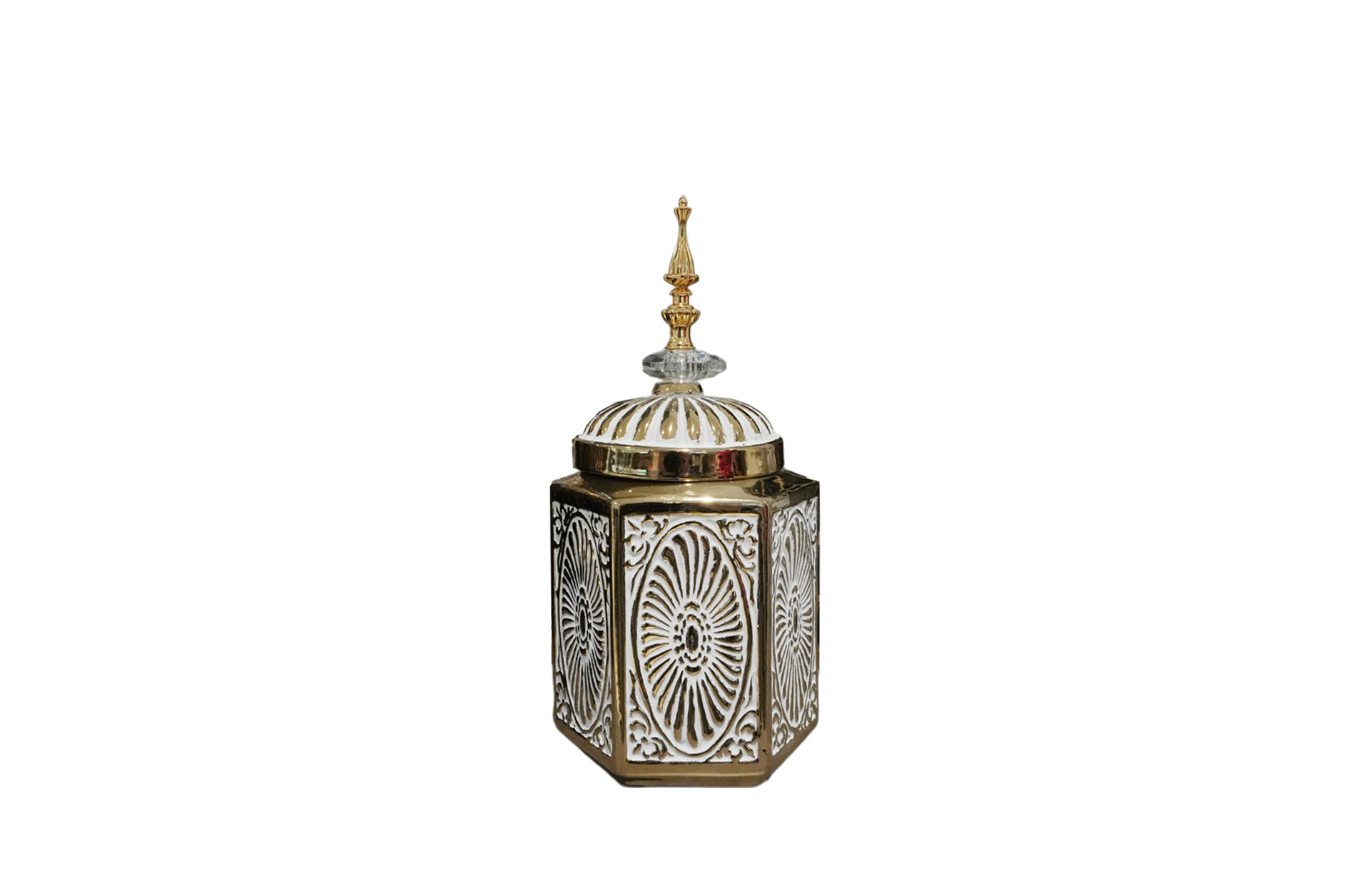 Home Decor Ceramic Decorate Jar V Design 15S Front View
