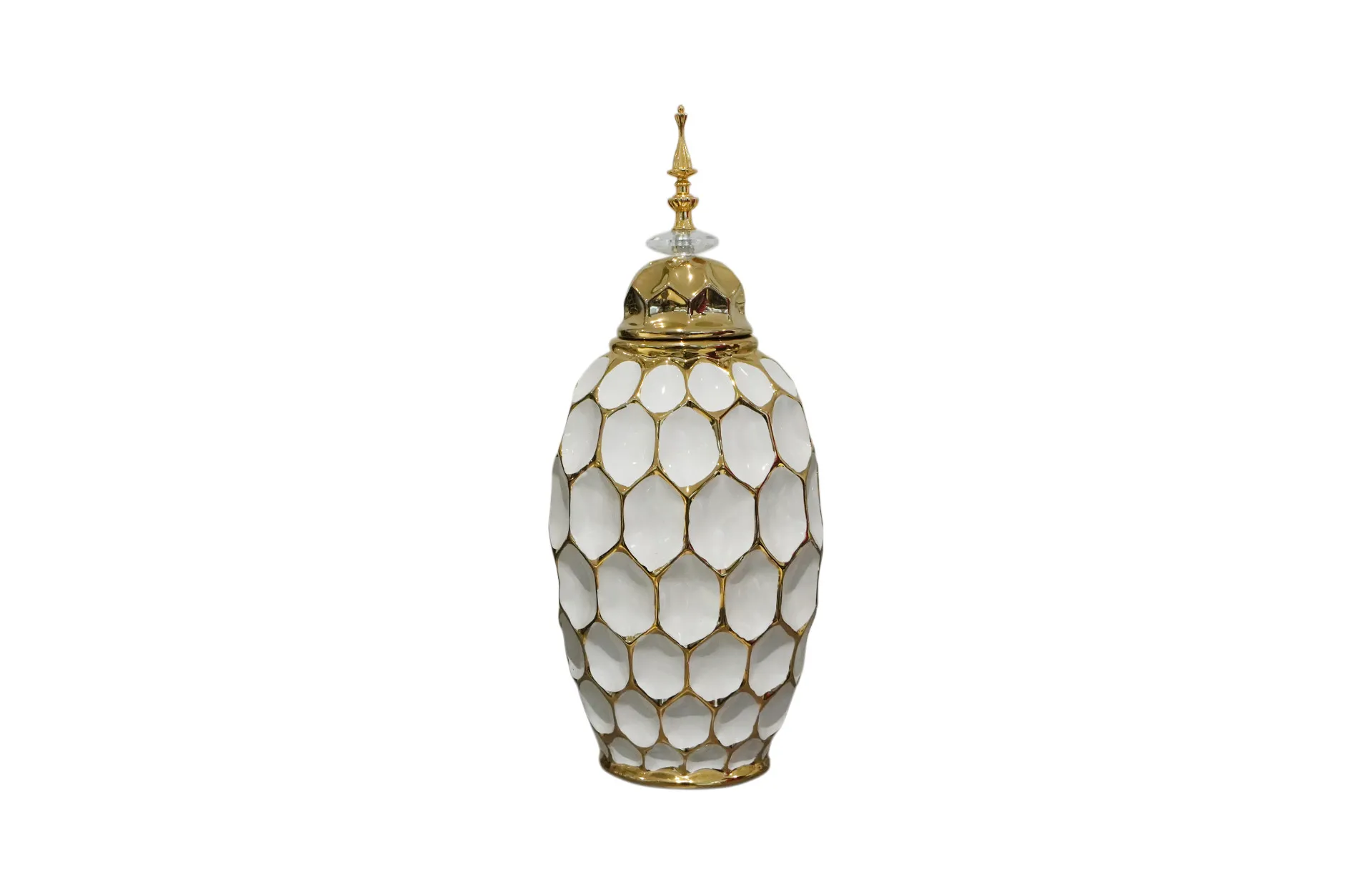Home Decor Ceramic Decorate Jar V Design 9L Front View