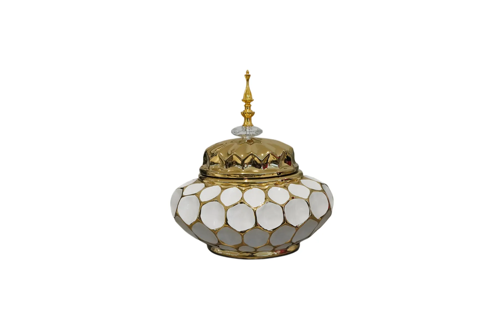 Home Decor Ceramic Decorate Jar V Design 9S Front View