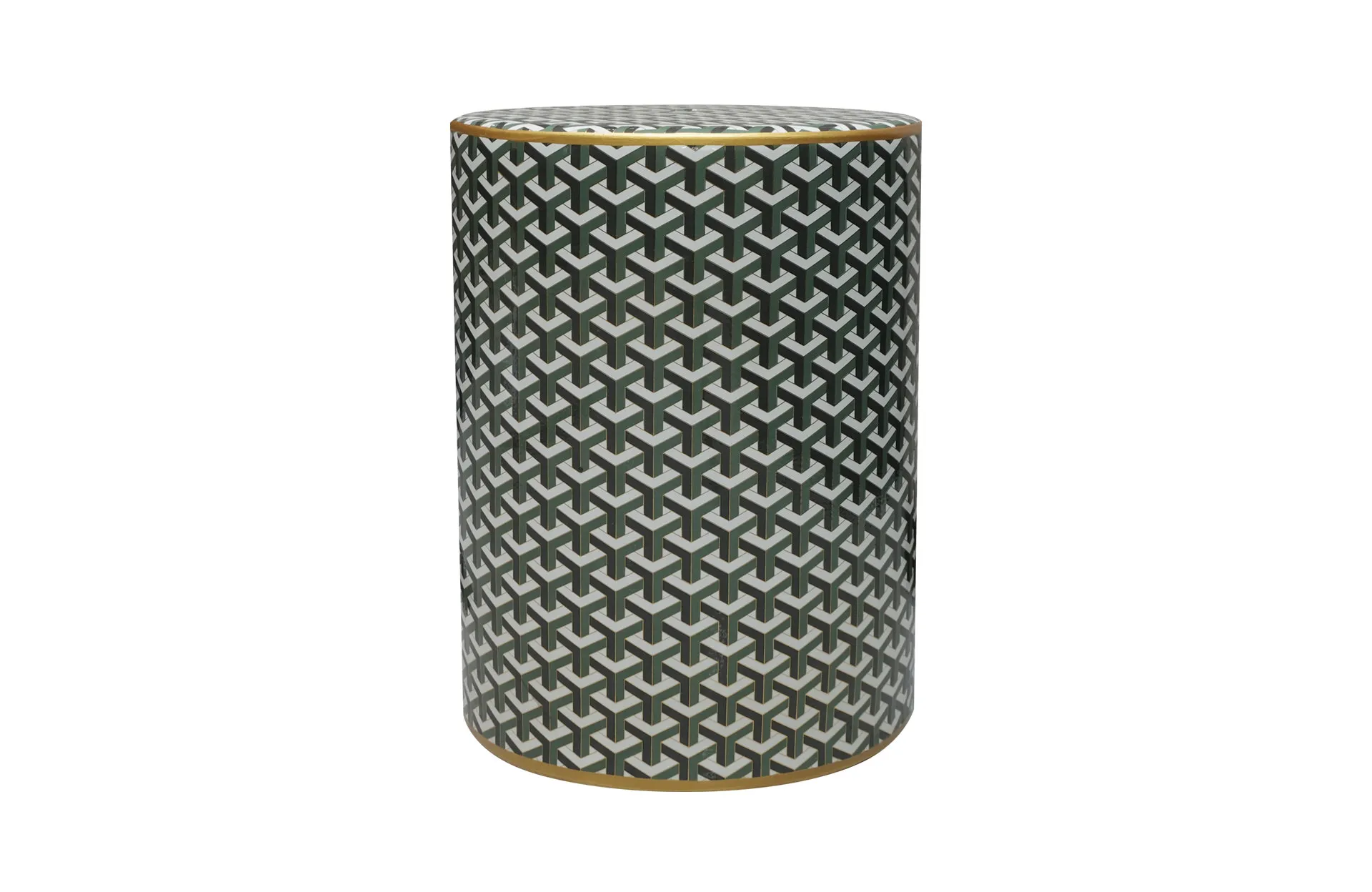 Home Decor Ceramic Stool V Design 65 Front View