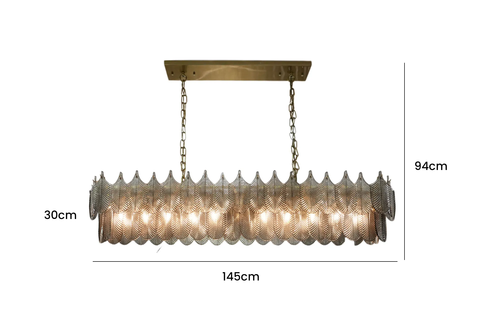 Home Decor Chandelier D5188-11BR-PSG Ceiling Lights Size