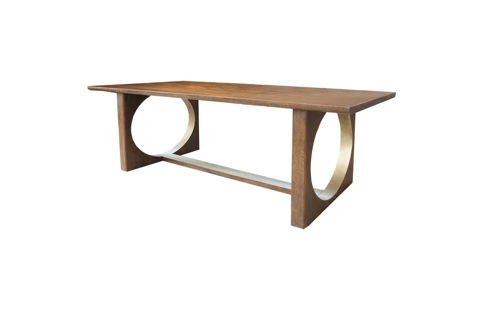 Home Decor DU-002 Dining Table 2 Pedestal 240 Side View