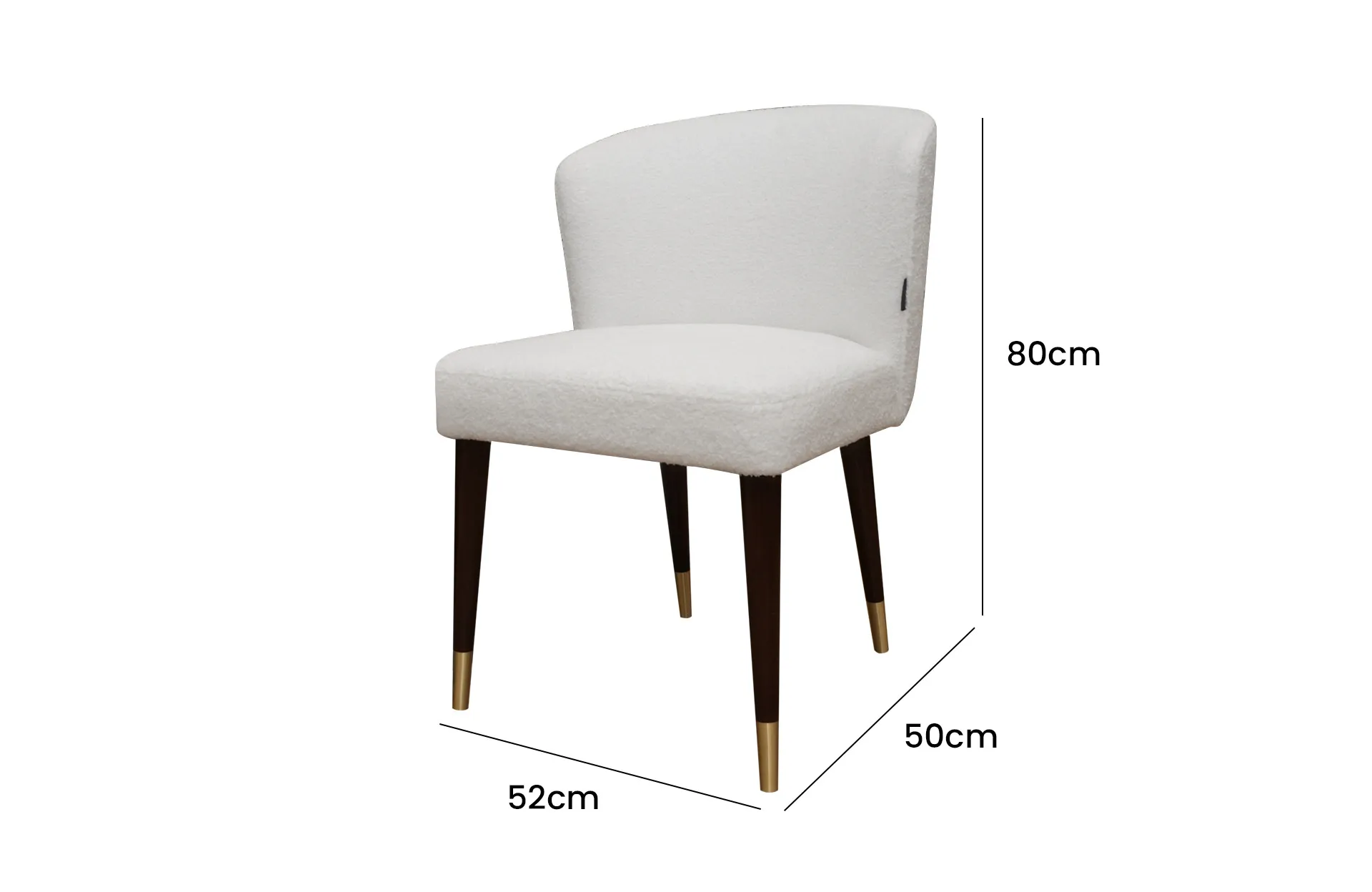 Home Decor Dusita Dining Chair MV 01 Side View Size